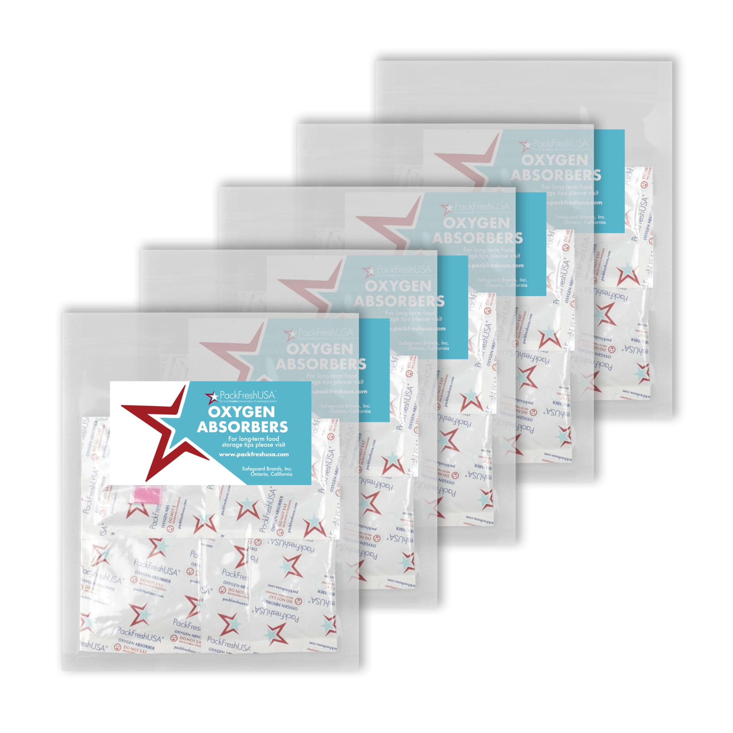 PackFreshUSA: 500cc Oxygen Absorber Compartment Packs - Food - Product Imagery