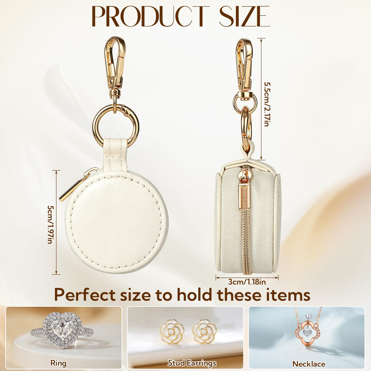 VZZNN 12 Pack Travel Jewelry Case Bulk Ring Holder for Gym Mini Jewelry Box for Earrings Necklaces and Travel Storage fo