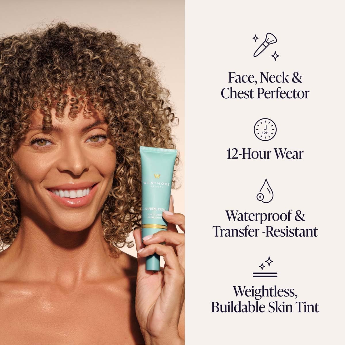 Westmore Beauty Supreme Creme Skin Tint Foundation, 2N Light Neutral,1.7 oz – packaging and label