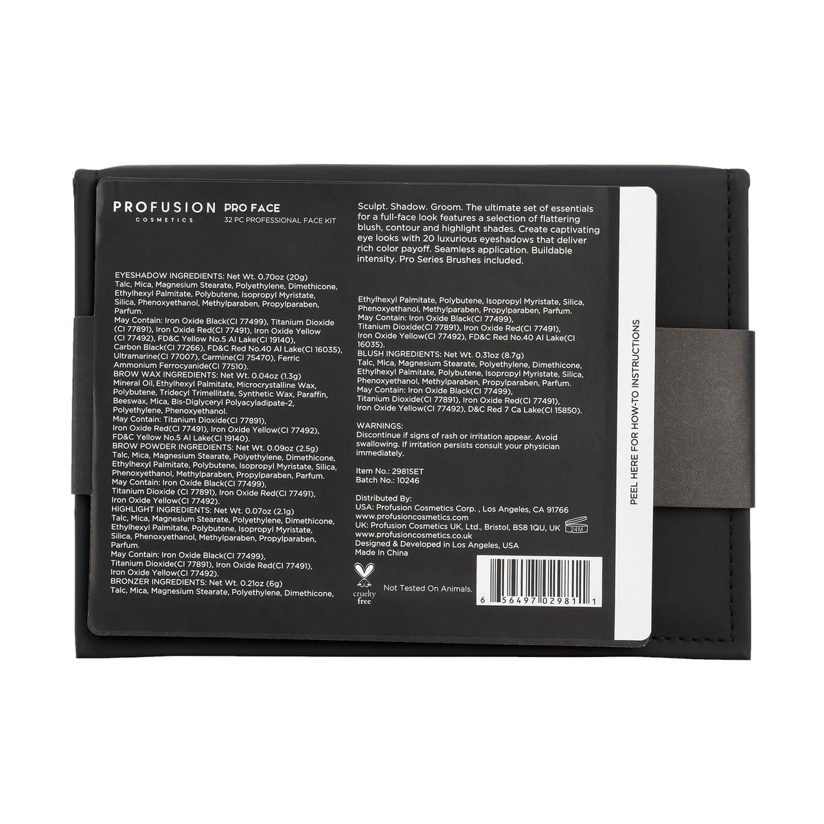 Profusion Cosmetics - Trendsetter Collection Pro Face Kit Blusher Bronzer Eyeshadow 32pcs – alternate angle