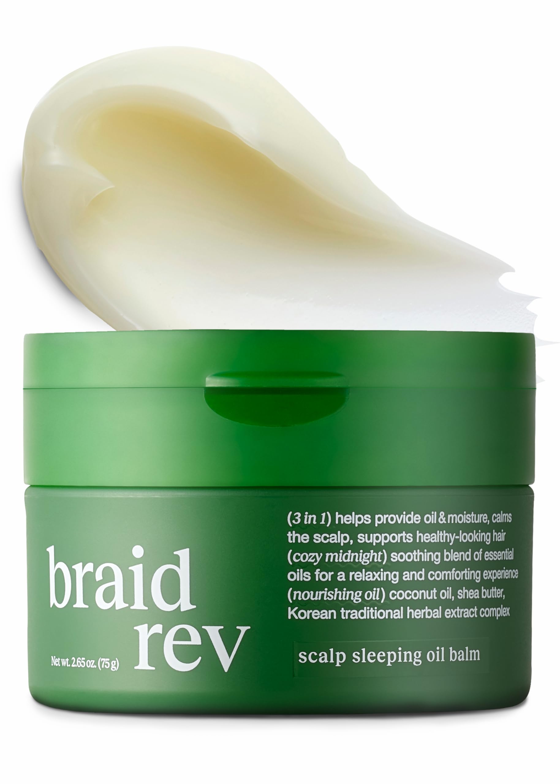 Bephor Braid Rev Scalp Sleeping Oil Balm in 2.65 oz for nourishing night hair and scalp care.