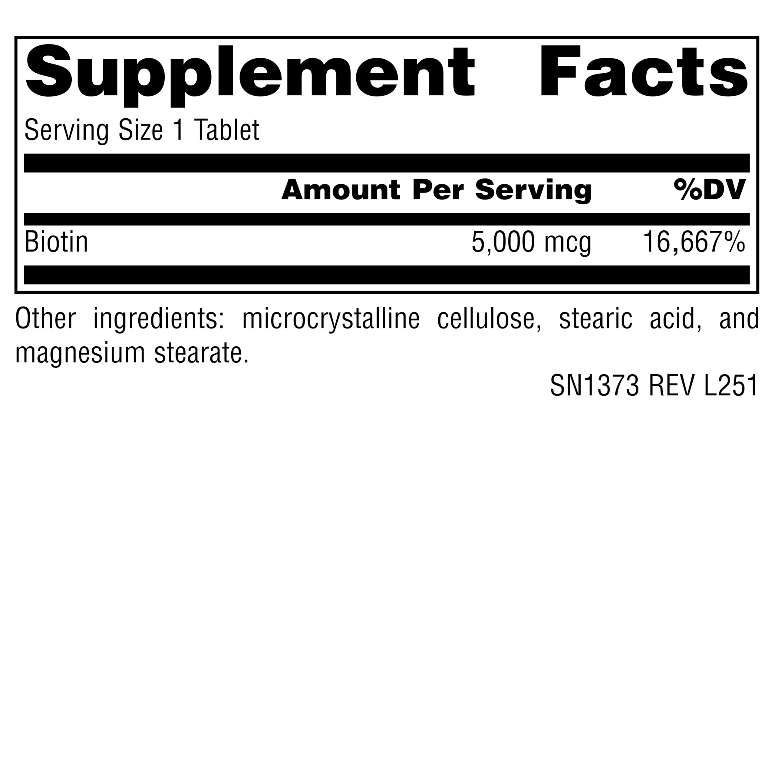 Source Naturals Biotin, 5,000mcg - 120 Tablets