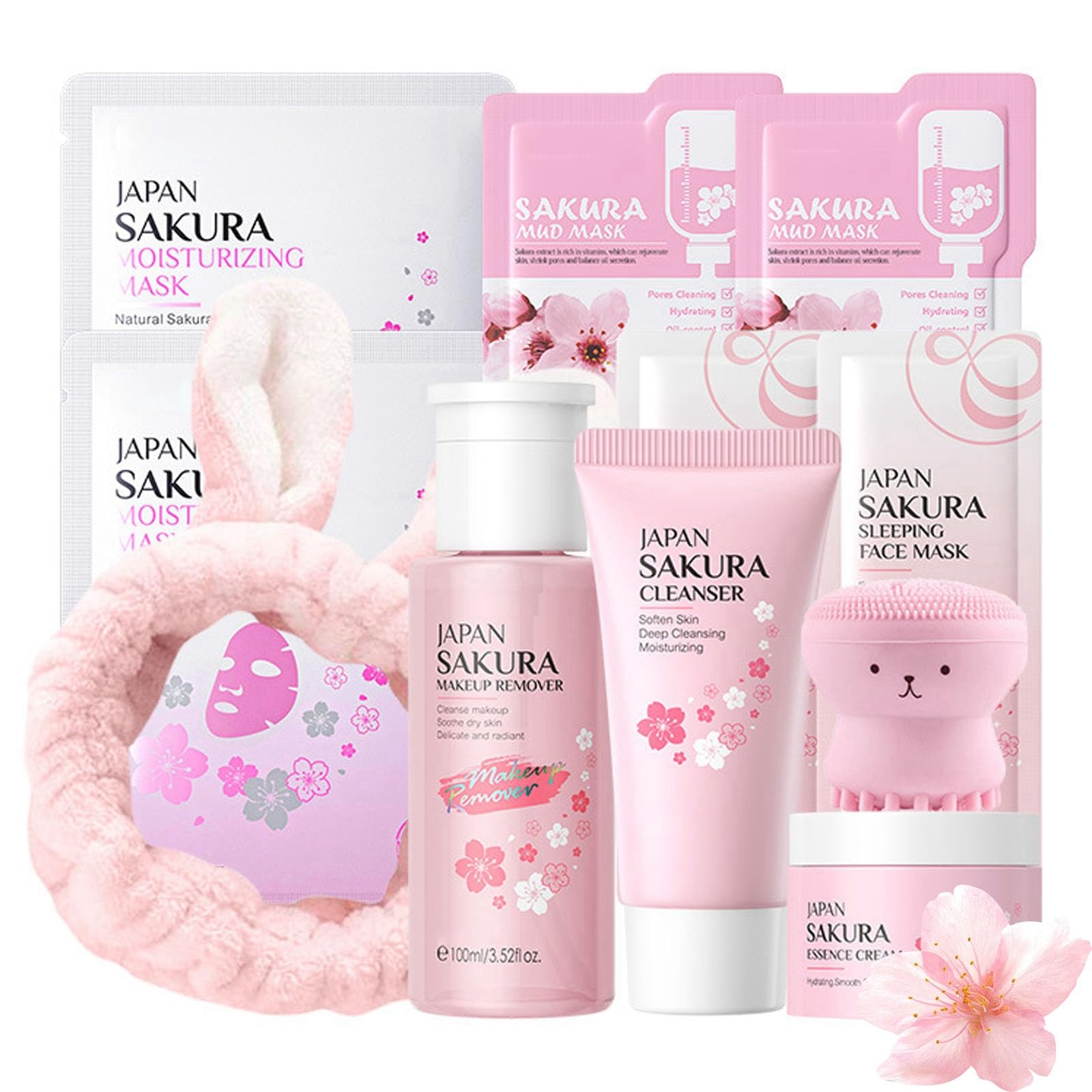 Skincare Set Sakura Skincare Gifts For Teen Girls, 11 Pack Skin - Product Imagery
