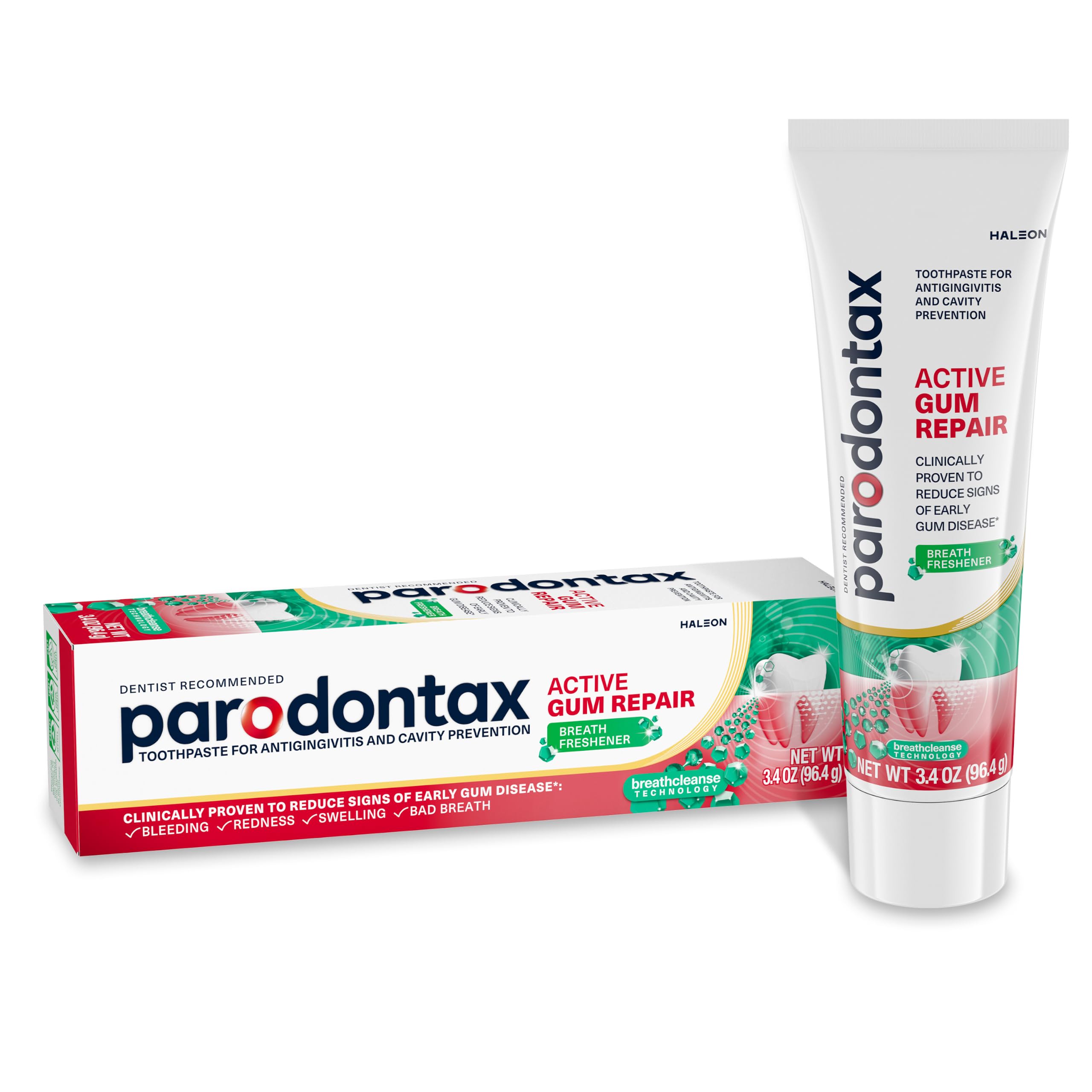 Parodontax Active Gum Repair Breath Freshener Toothpaste, 3.4 oz - Product Imagery
