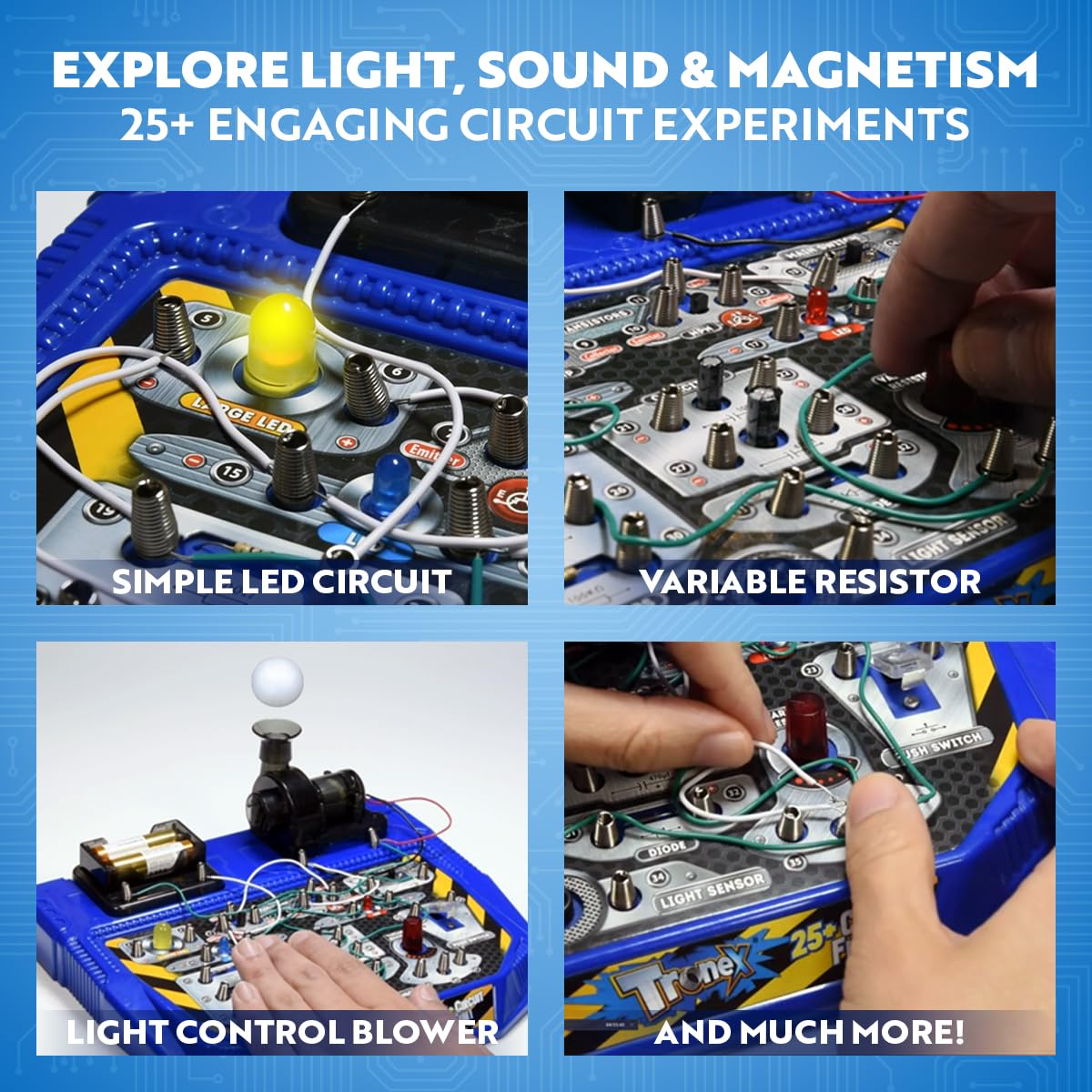 Playz Circuit Board for Kids, Educational Science Kits for Kids Age 8-12 – full view