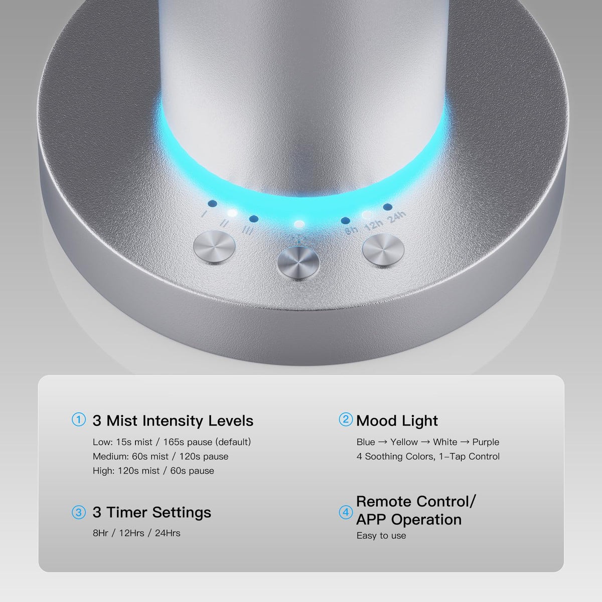 Waterless Aroma Diffuser 8000mAh Essential Oil Diffuser with - Onakge Official Imagery - 3