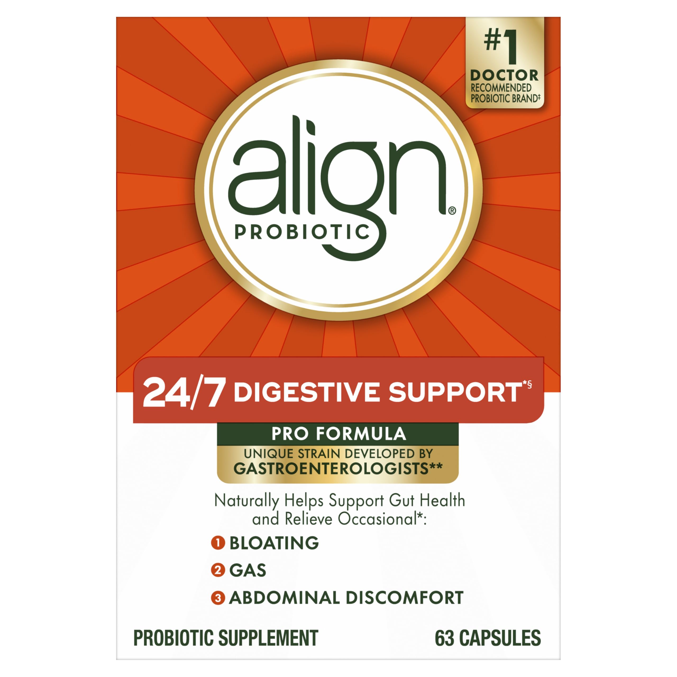 Align Probiotic Pro Formula – 63 Capsules, 2-Month Supply