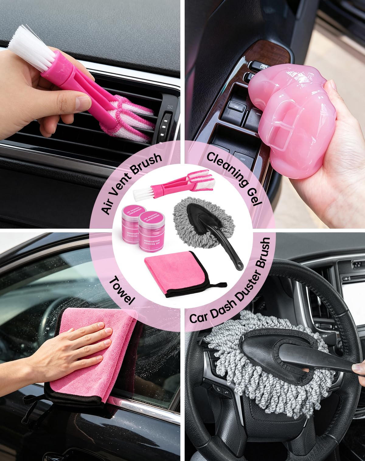 THINKWORK Car Cleaning Kit with Vacuum,Deep Cleaning for Interior Detailing – back view and specifications