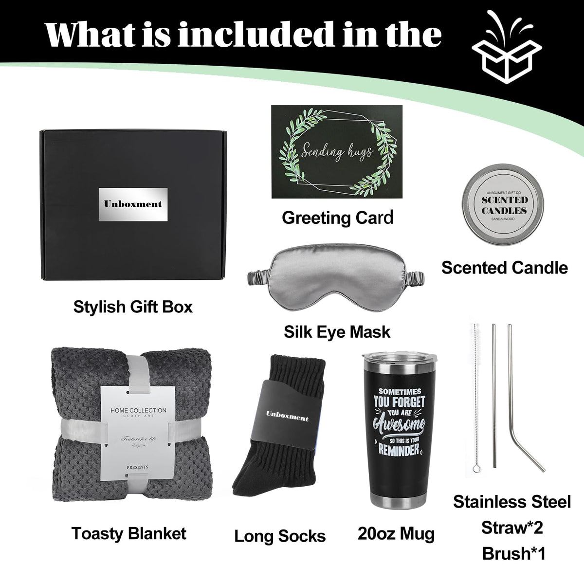 Care Package for Men Get Well Soon Gifts Basket - UNBOXMENT Official Imagery - 3