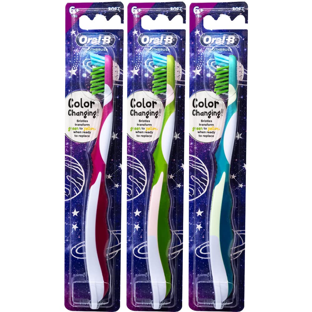 Oral-B Pro-Health Junior CrossAction Galaxy Toothbrush, Ages 6+, - Product Imagery