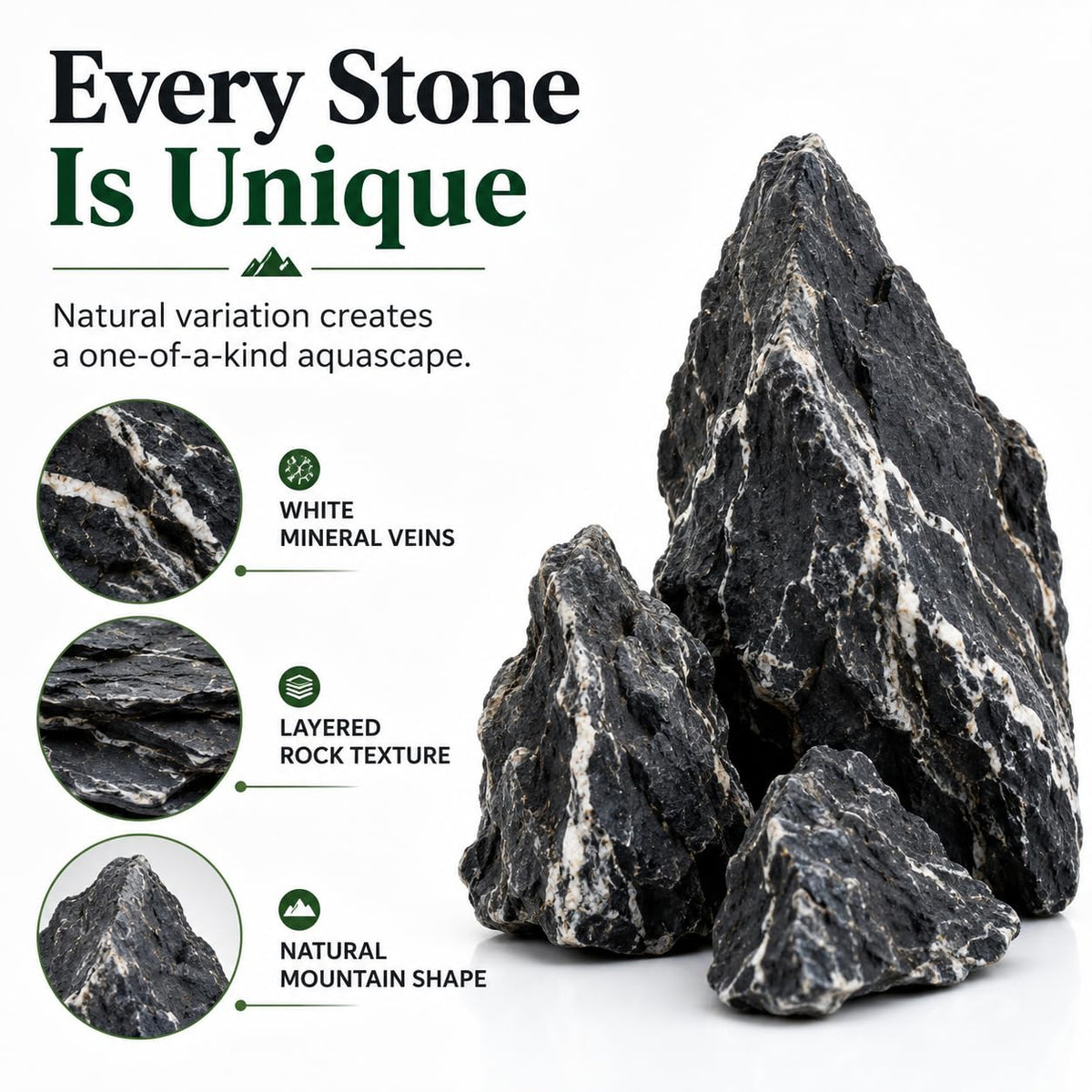 TankMatDecor 10lLBS Aquarium Rocks Seiryu Stone Natural Hardscape Stone for DIY Aquariums, Fish Tanks, Bonsai, Terrarium