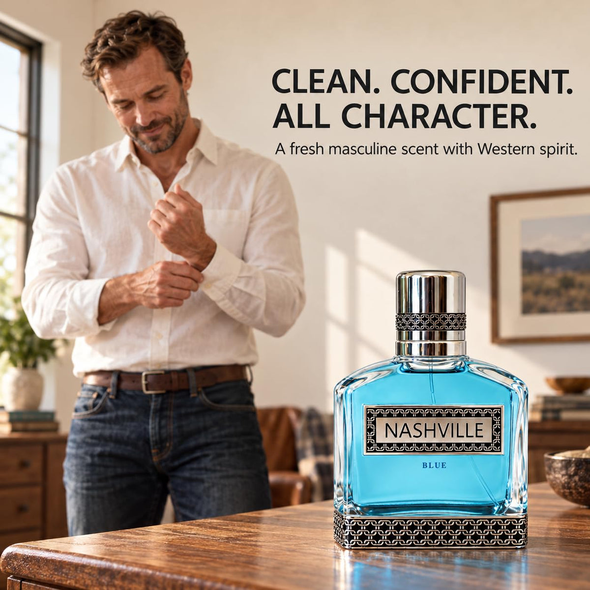 Murcielago Fragrances Nashville Blue Men's Cologne Spray, 3.4 fl oz – close-up detail