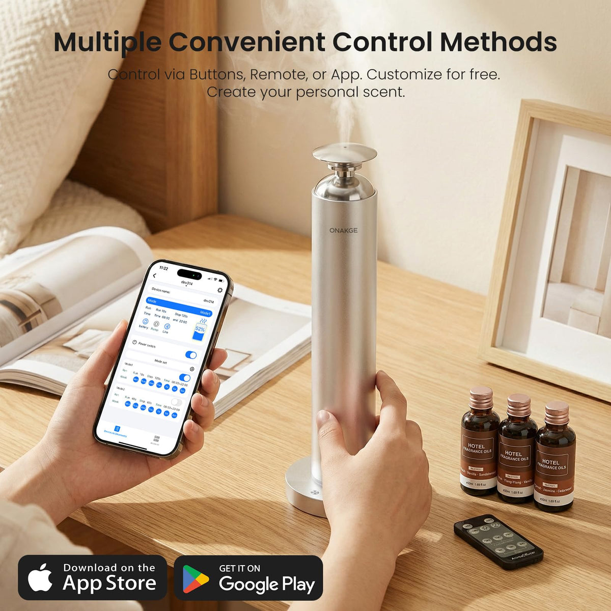 Waterless Aroma Diffuser 8000mAh Essential Oil Diffuser with - Onakge Official Imagery - 8