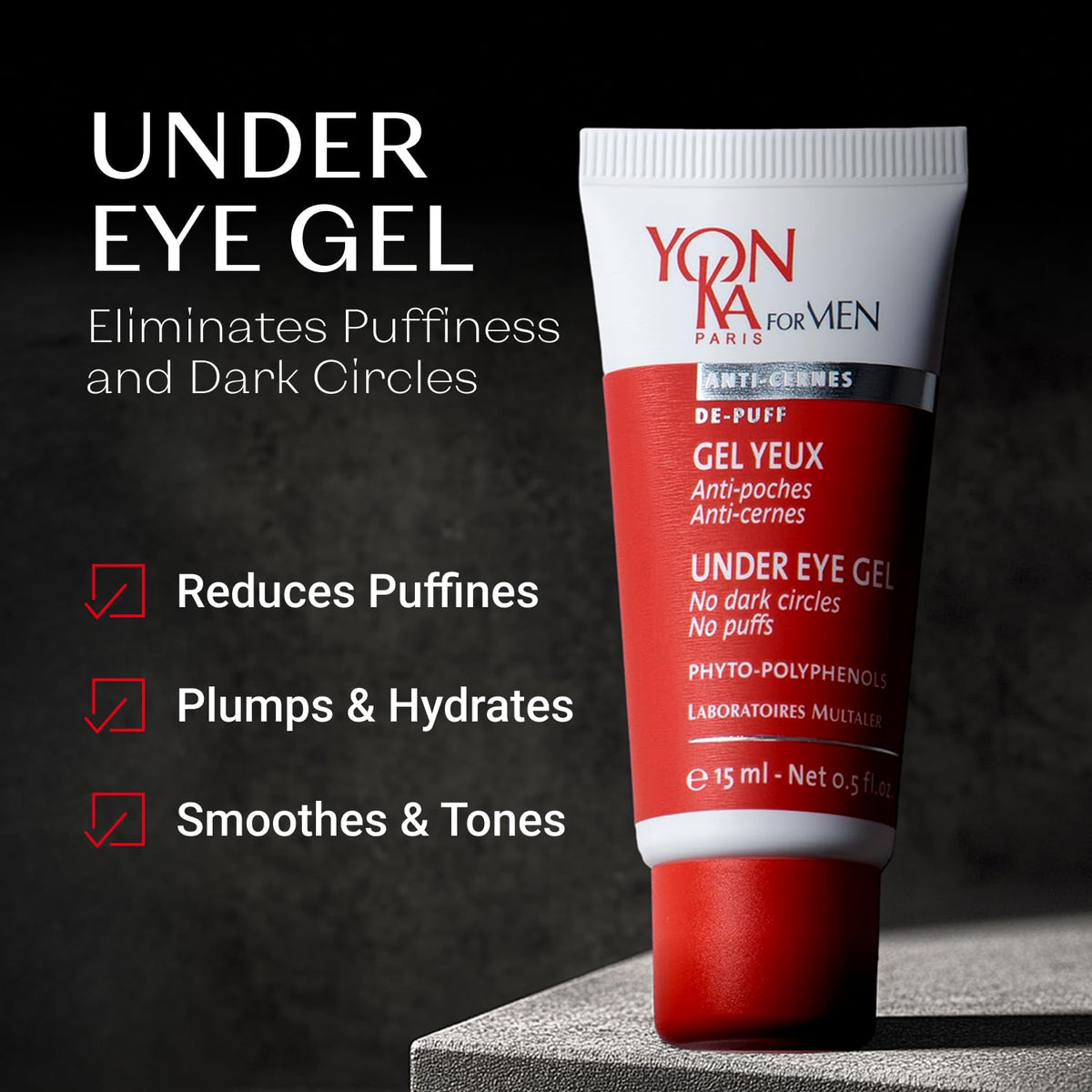 Yonka Yon-Ka Men's Eye Gel, For Puffiness & Dark Circles – close-up detail