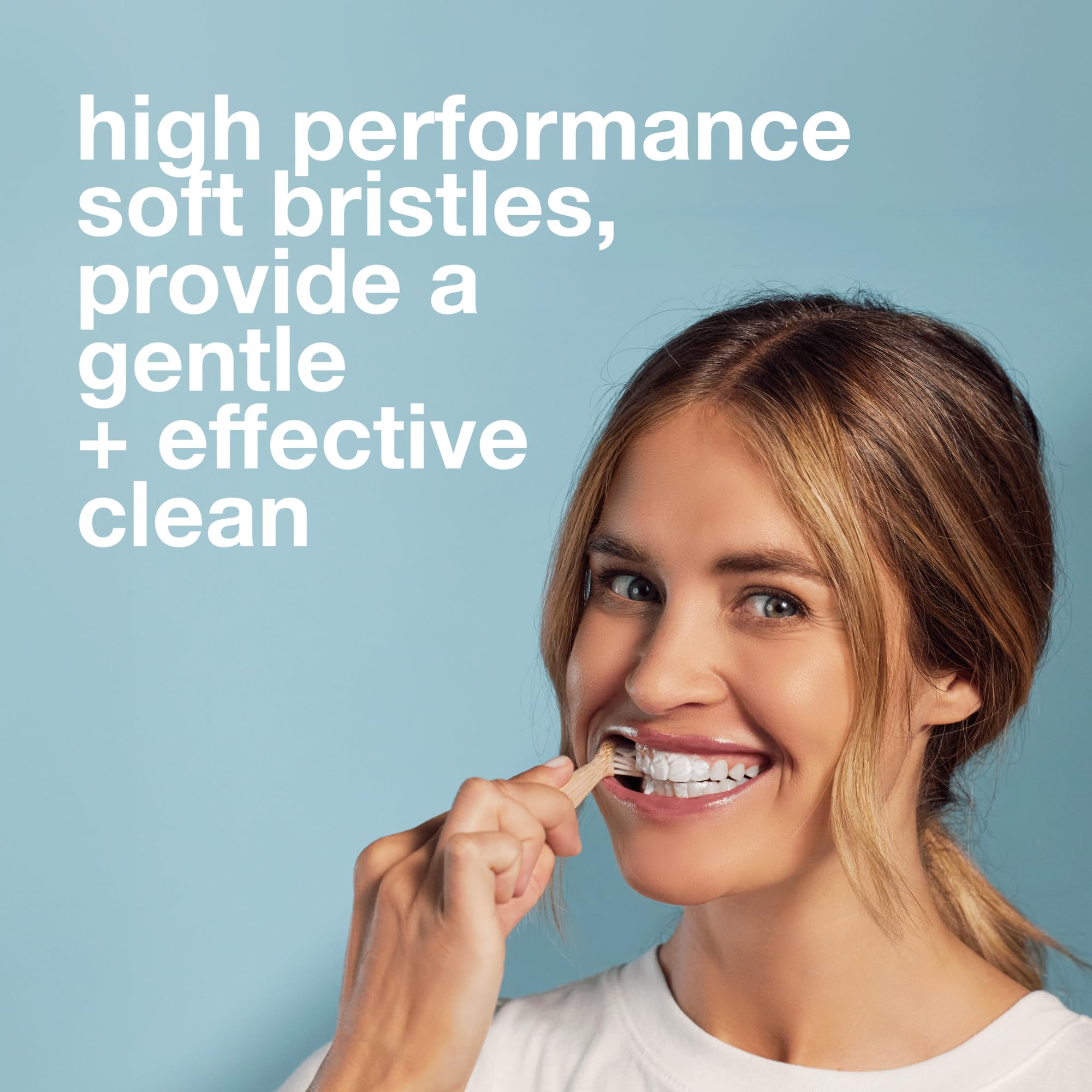 Davids bamboo toothbrush soft bristles in a BPA-free 3-pack, eco-friendly natural toothbrush for gentle oral care
