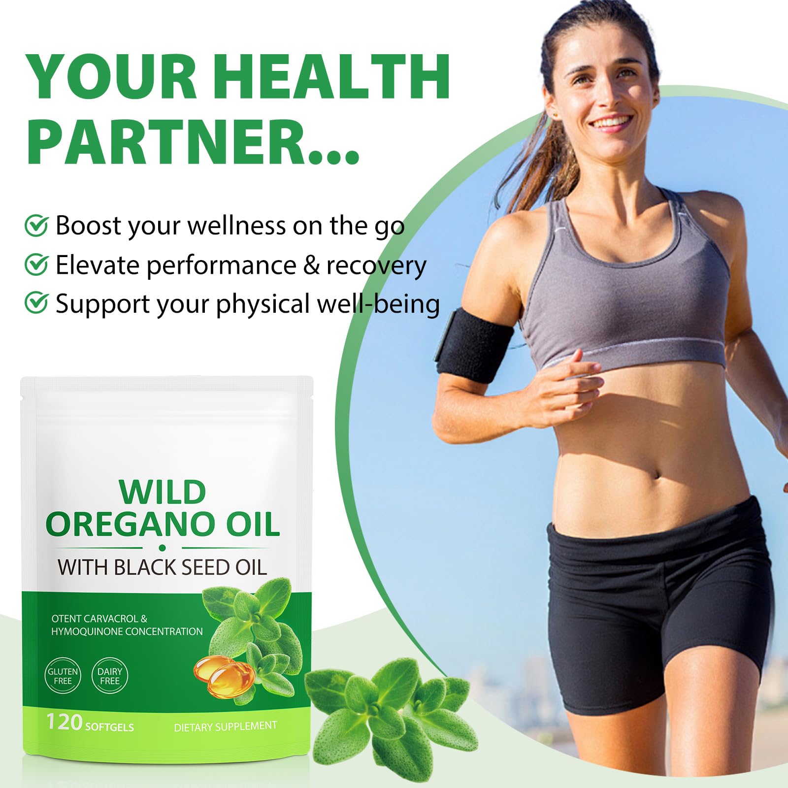 Oil of Oregano Softgels 6000mg, 120 Count | 2 in 1 Formulated with Black Seed Oil 200mg, Oregano Oil Capsules, High Carvacrol & Thymoquinone for Immune Support | Non-GMO, Gluten-Free