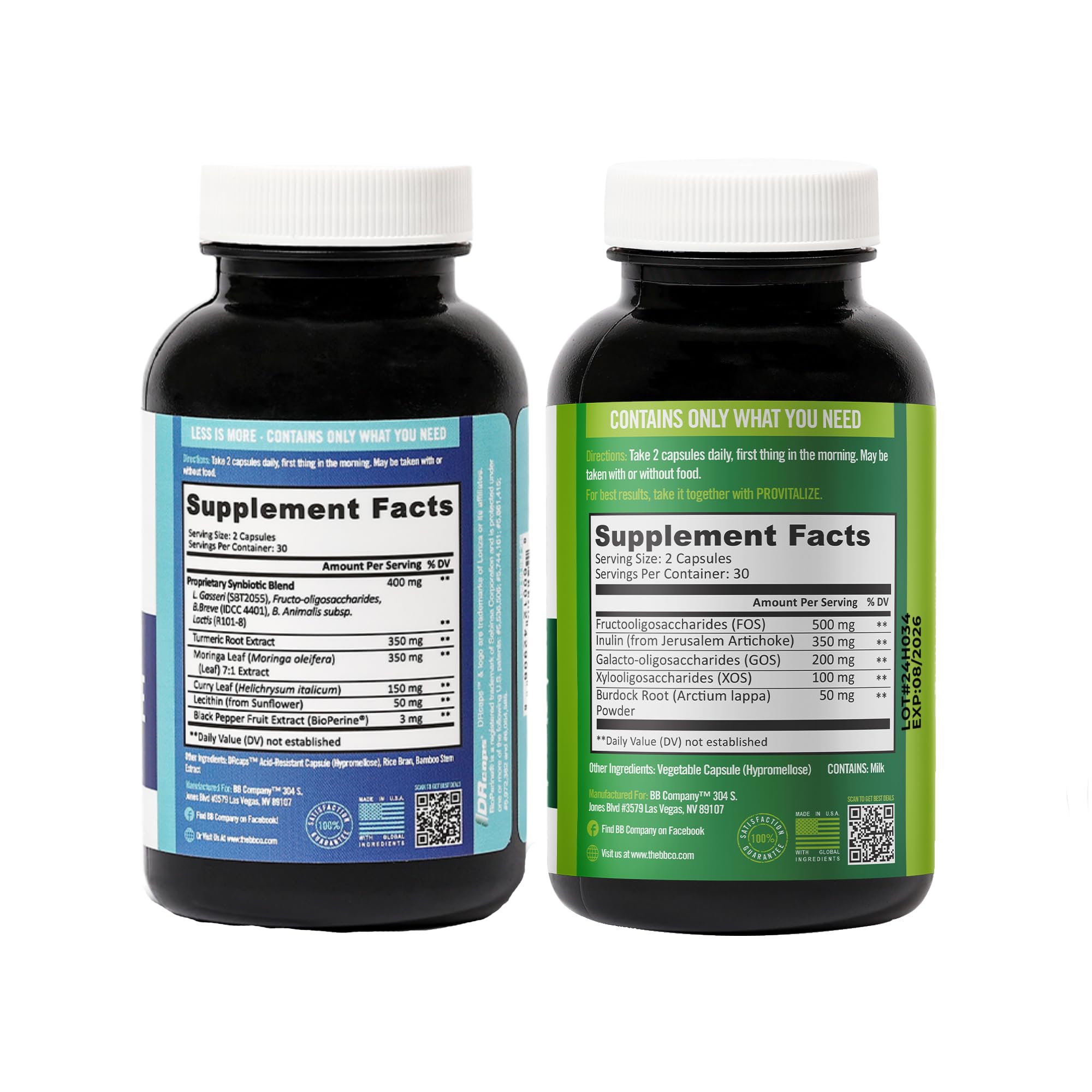 BB Company Slim Gut Bundle Probiotics for Women 30-Day