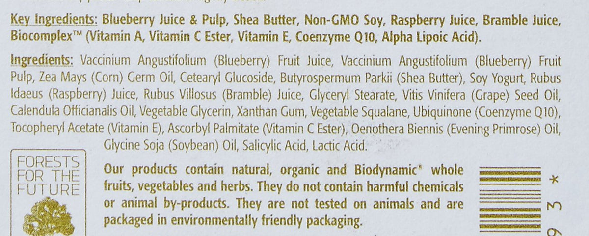 Eminence Blueberry Soy Night Recovery Cream for Unisex - 2 oz Cream – close-up detail