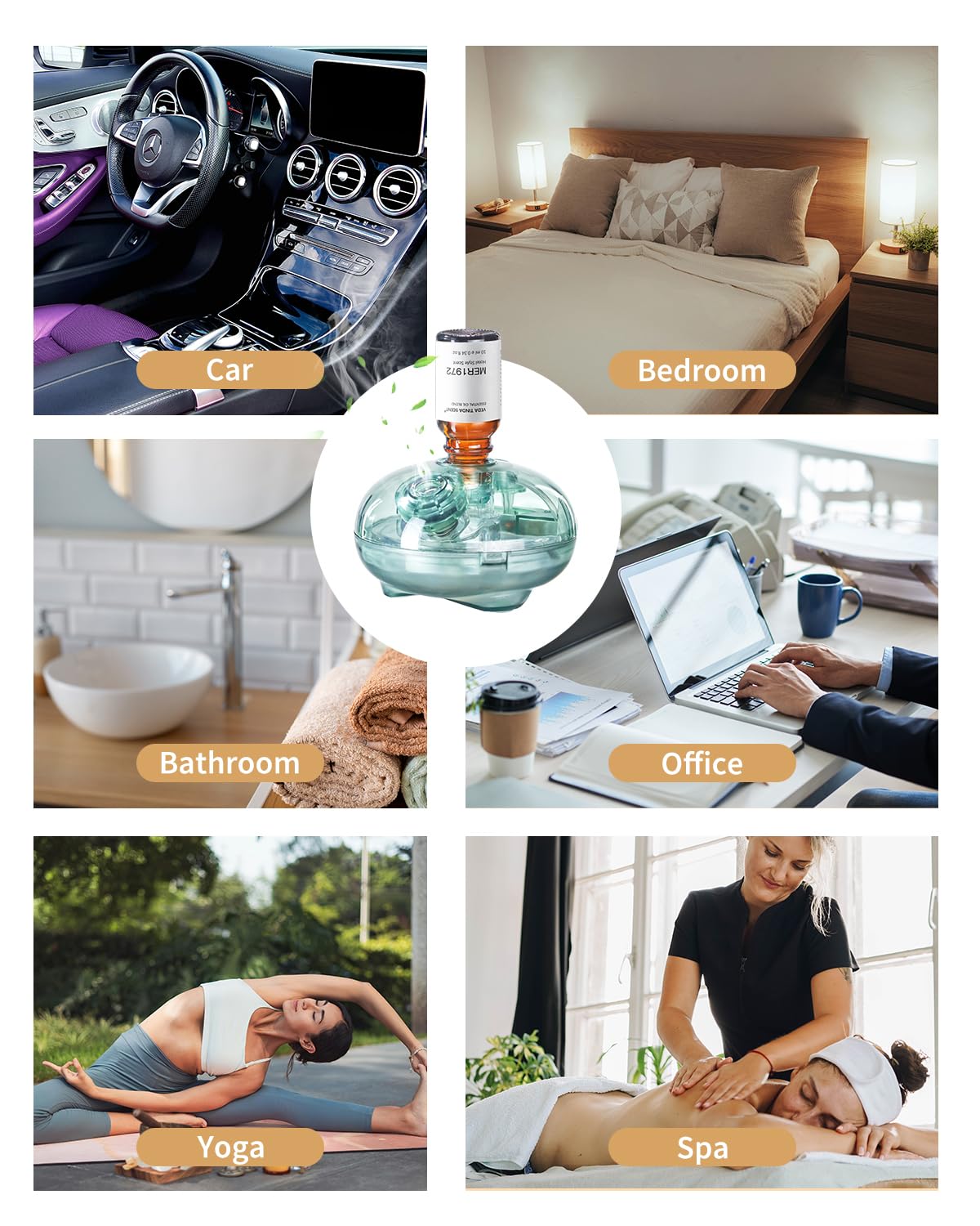 Waterless Essential Oil Diffuser with 12 x 10ml Hotel - VEDA TINDA SCENT Official Imagery - 7