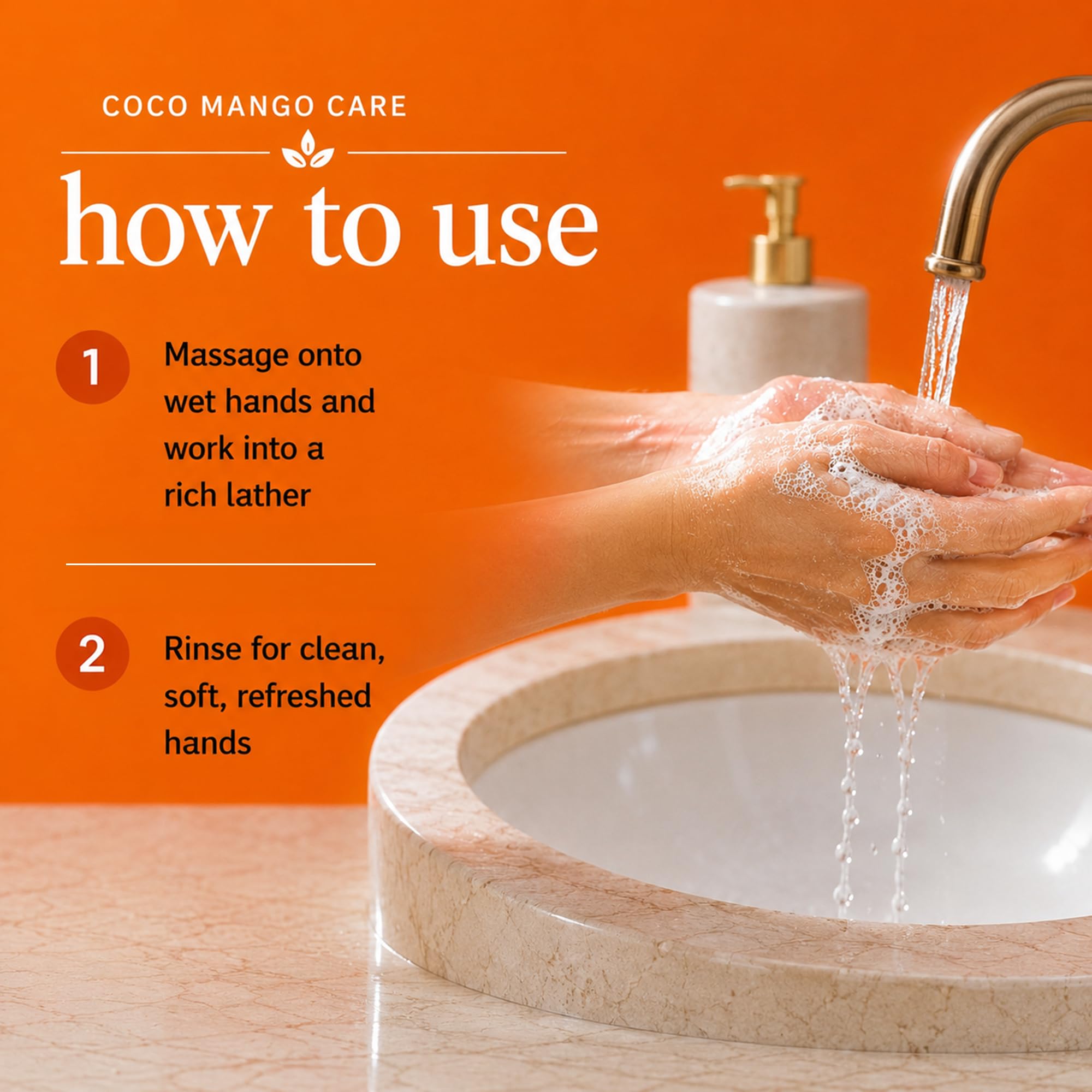 Ginger Lily Farms 1-gallon coconut mango scented all-purpose hand soap in a clear pump bottle with a white label.