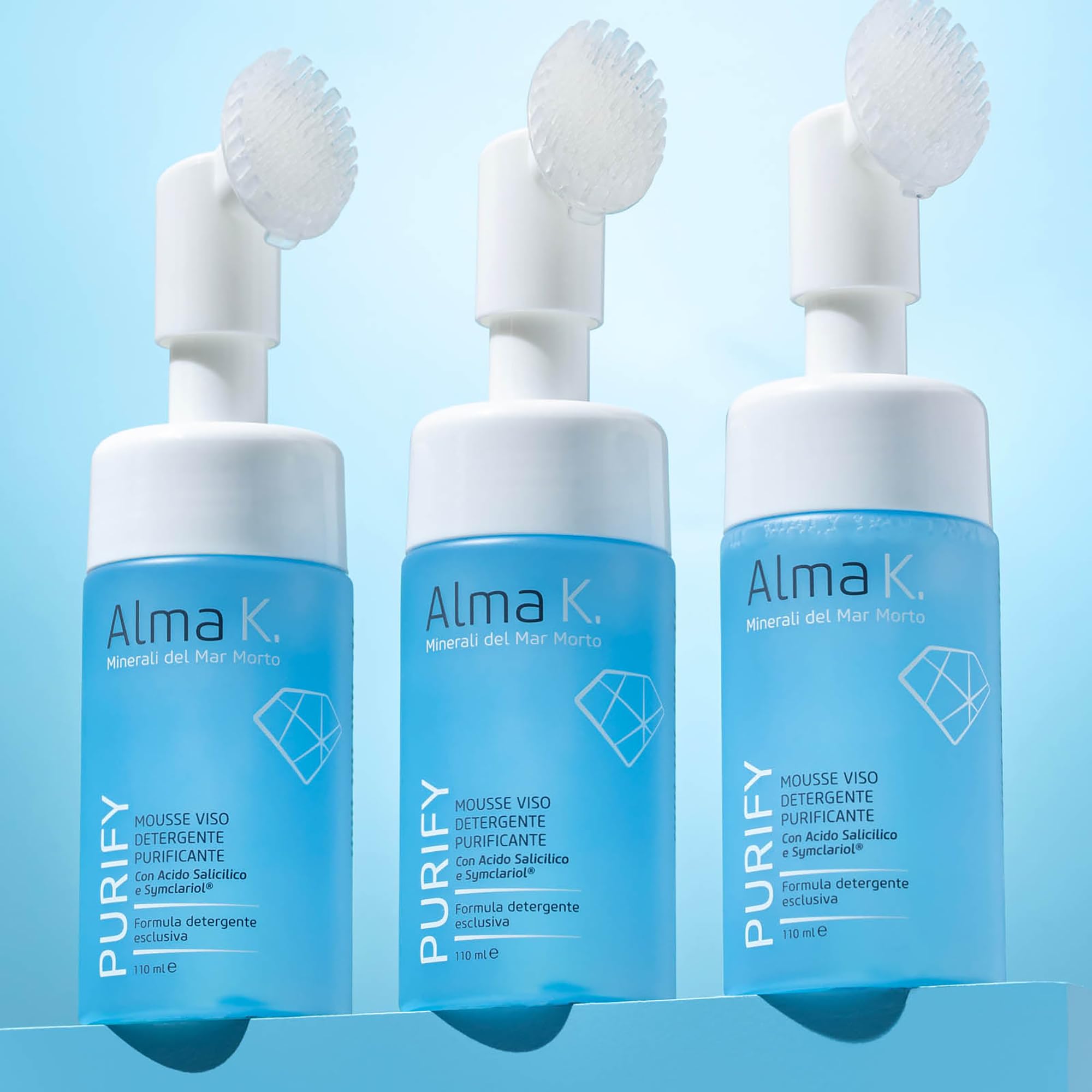 ALMA K Pore Cleansing Foaming Mousse face cleanser with salicylic acid, hydrating facial wash for women, 3.4 oz bottle.