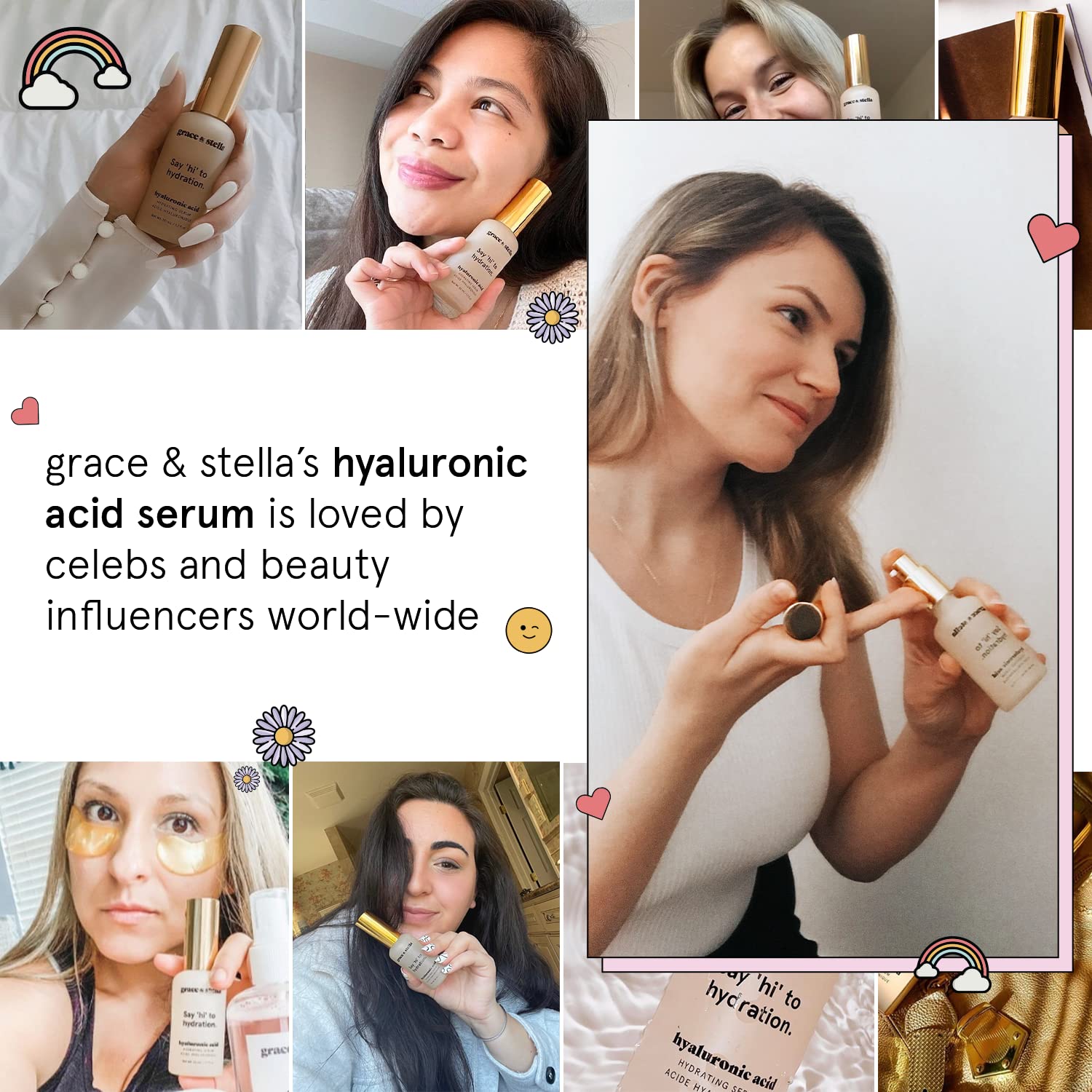grace & stella Hyaluronic Acid Serum Vegan Anti-Aging 50ml