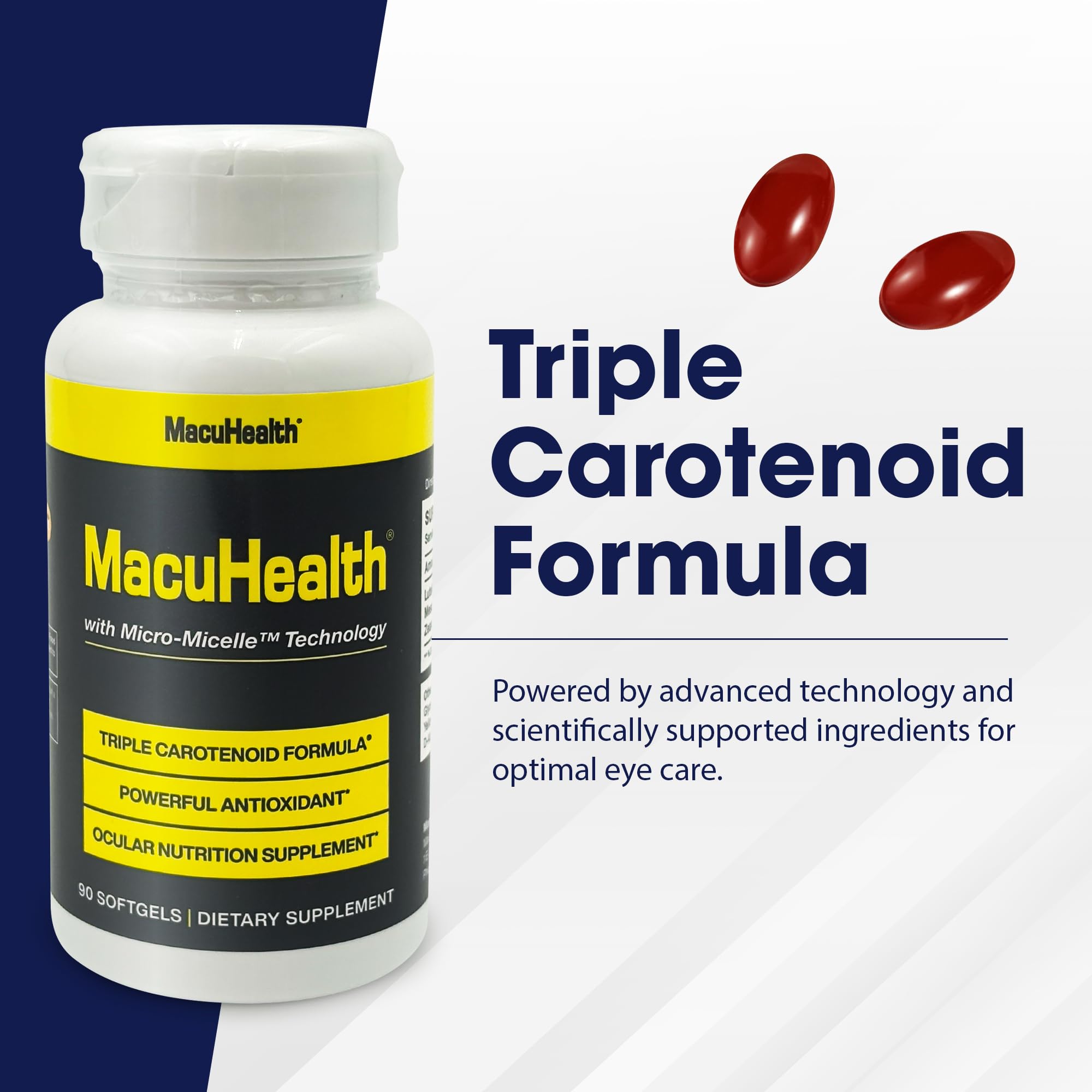 Macuhealth Triple Carotenoid Formula - Eye Vitamins for Adults