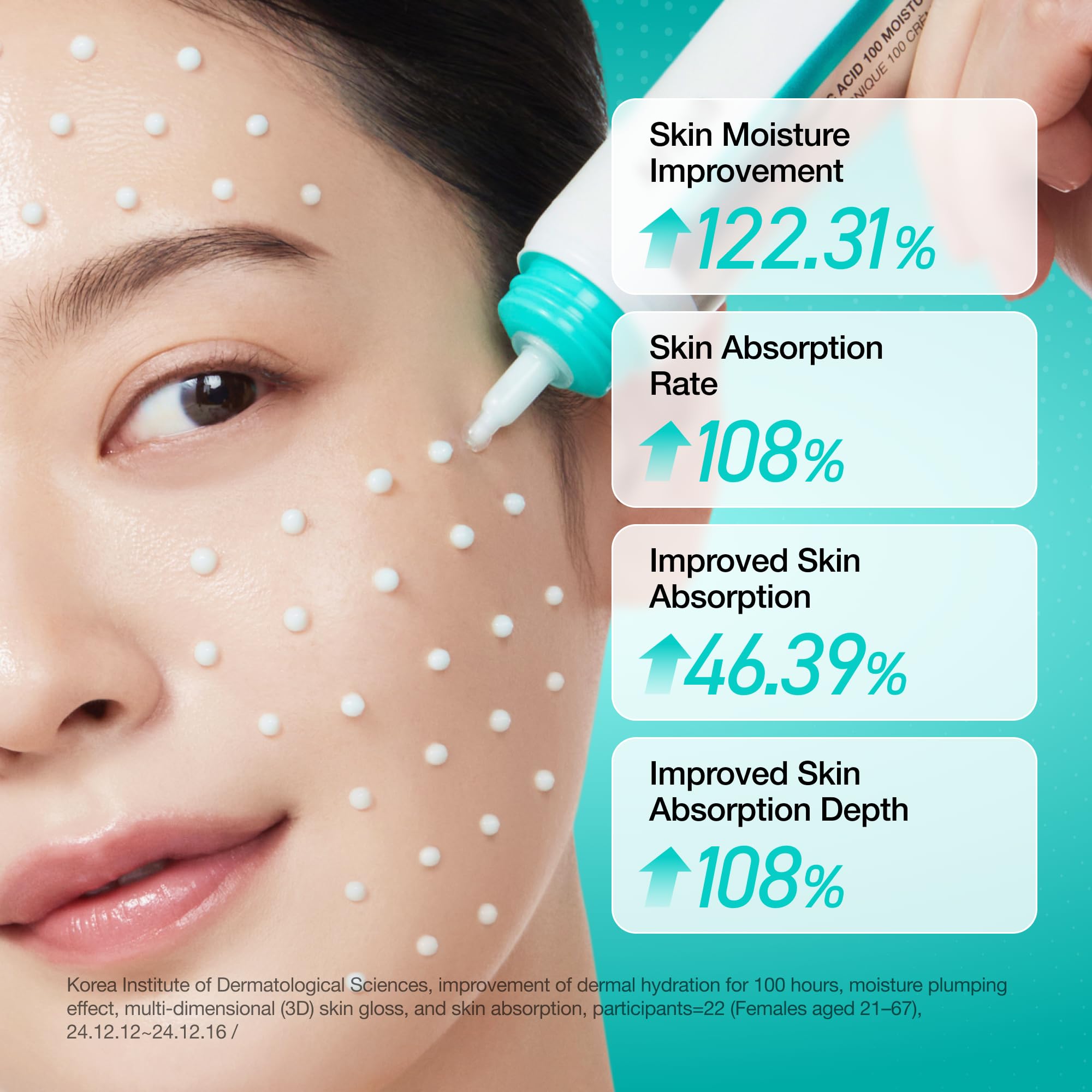 ANUA PDRN Hyaluronic Acid 100 Moisturizing Cream in 2oz jar, hydrating skin moisturizer with PDRN and hyaluronic acid.