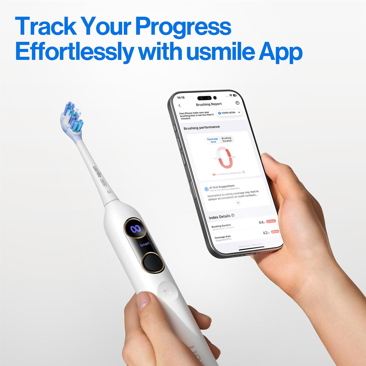 usmile Y20PRO Smart Electric Toothbrush with APP AM PM Mode - usmile Official Imagery - 7