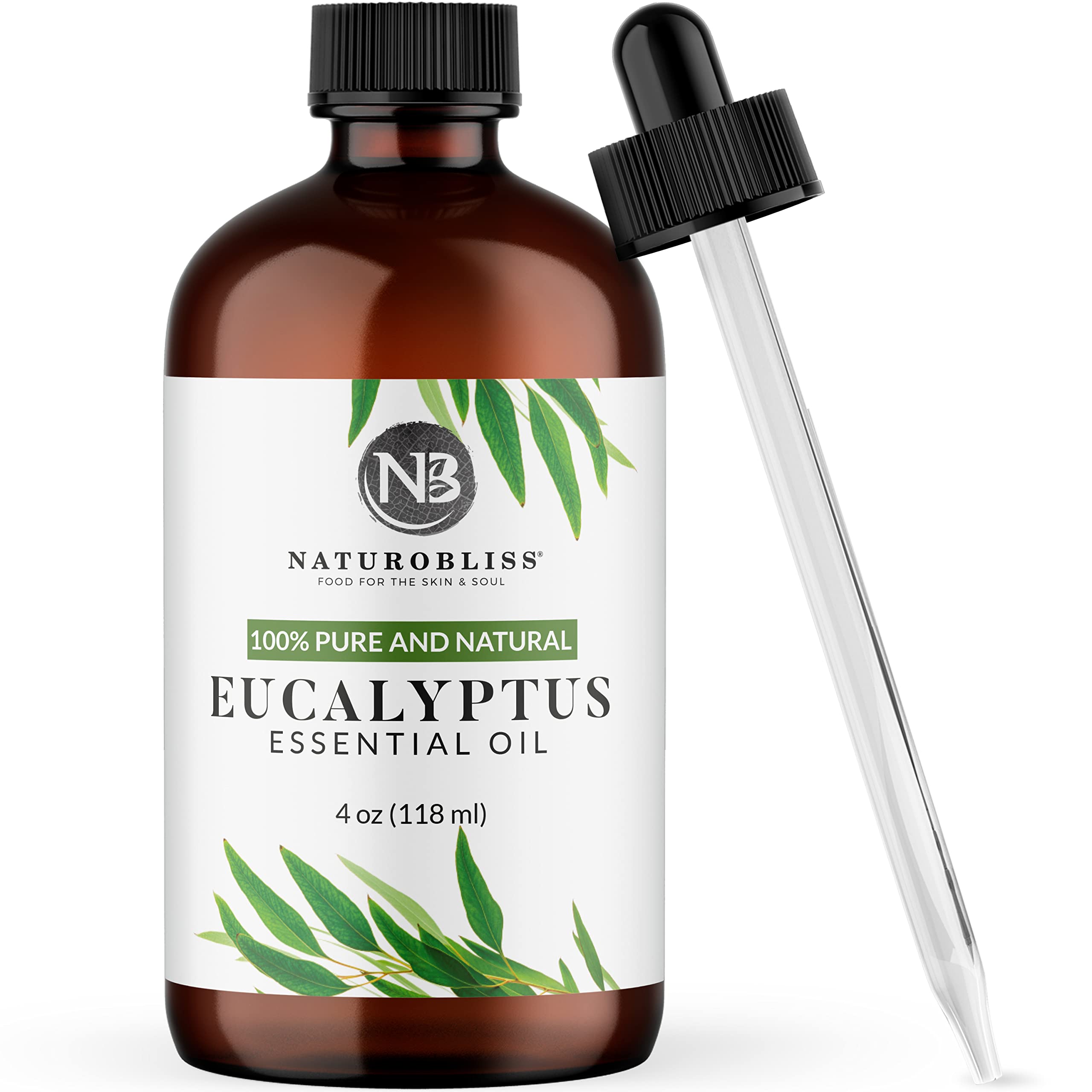 NaturoBliss Pure Eucalyptus Essential Oil 4oz | Dropper