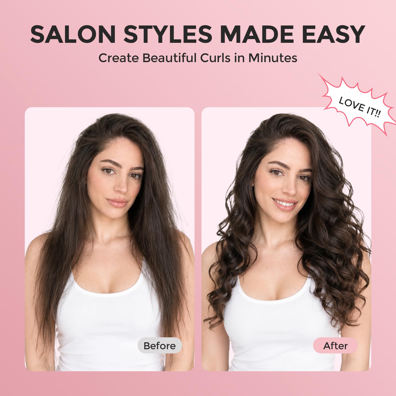 Ufree 5-in-1 Curling Iron Set | Ceramic Barrels & Flat Iron