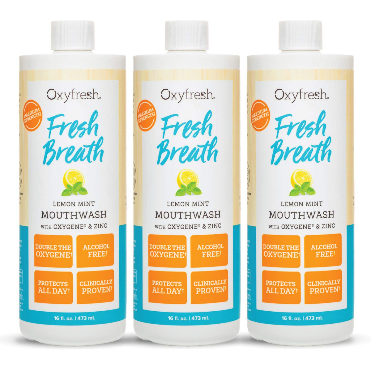 Oxyfresh Premium Lemon Mint Fresh Breath Mouthwash SLS - Oxyfresh Official Imagery - 2