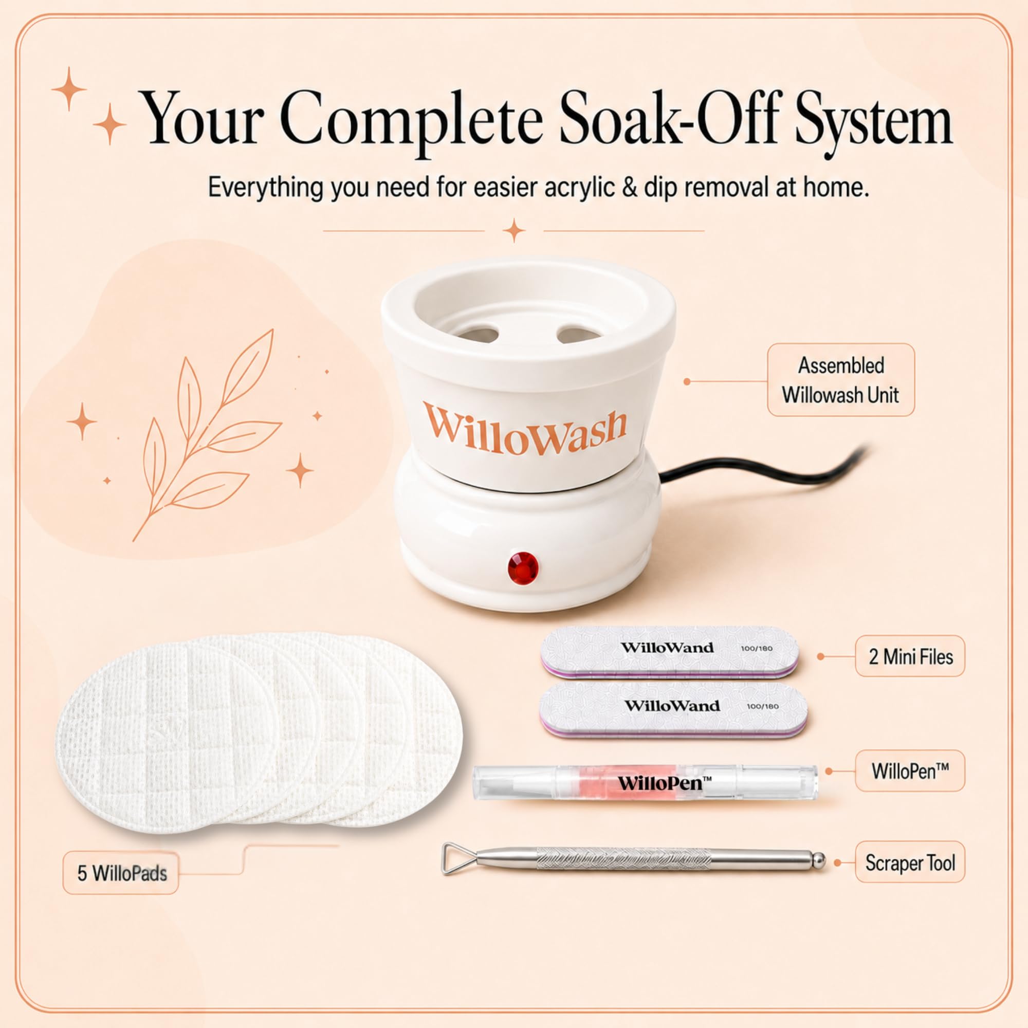 Willowash Electric Nail Remover Kit by Saint Willo