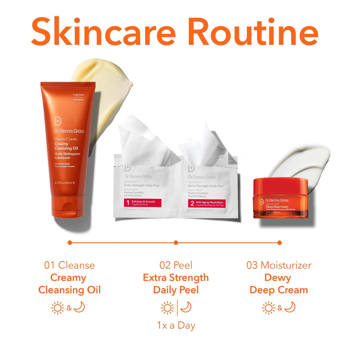 Dr Dennis Gross Extra Strength Radiant, Smooth & Firm Skincare Kit – packaging and label