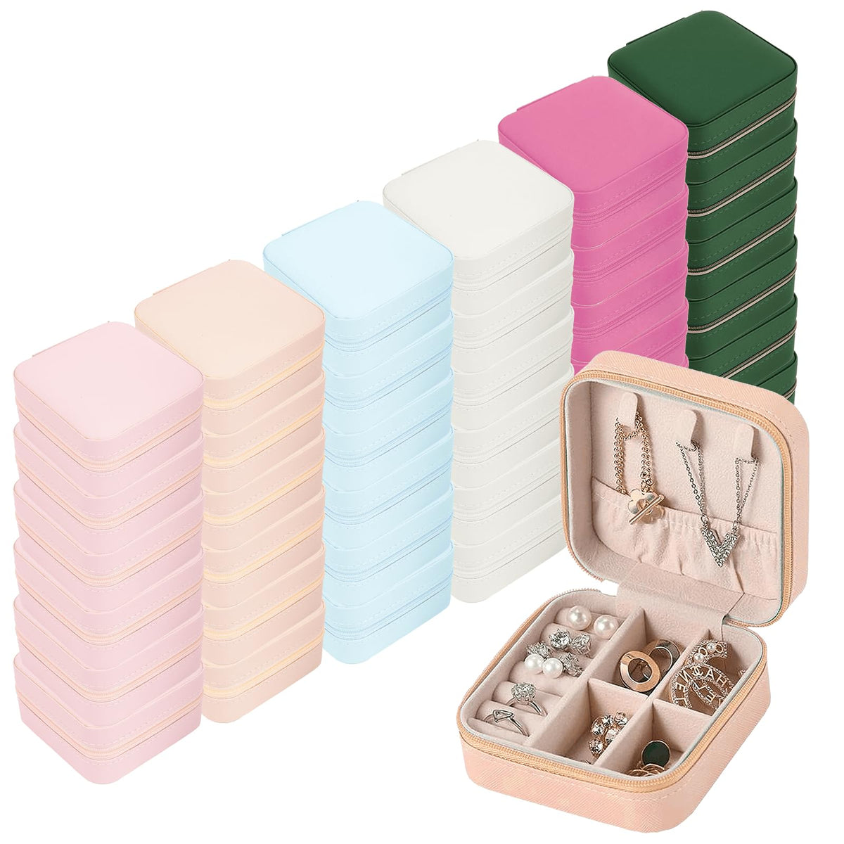 36 Pack Travel Jewelry Case Bulk 6 Color4 4 2 in Mini - Nyuemystery Official Imagery - 2