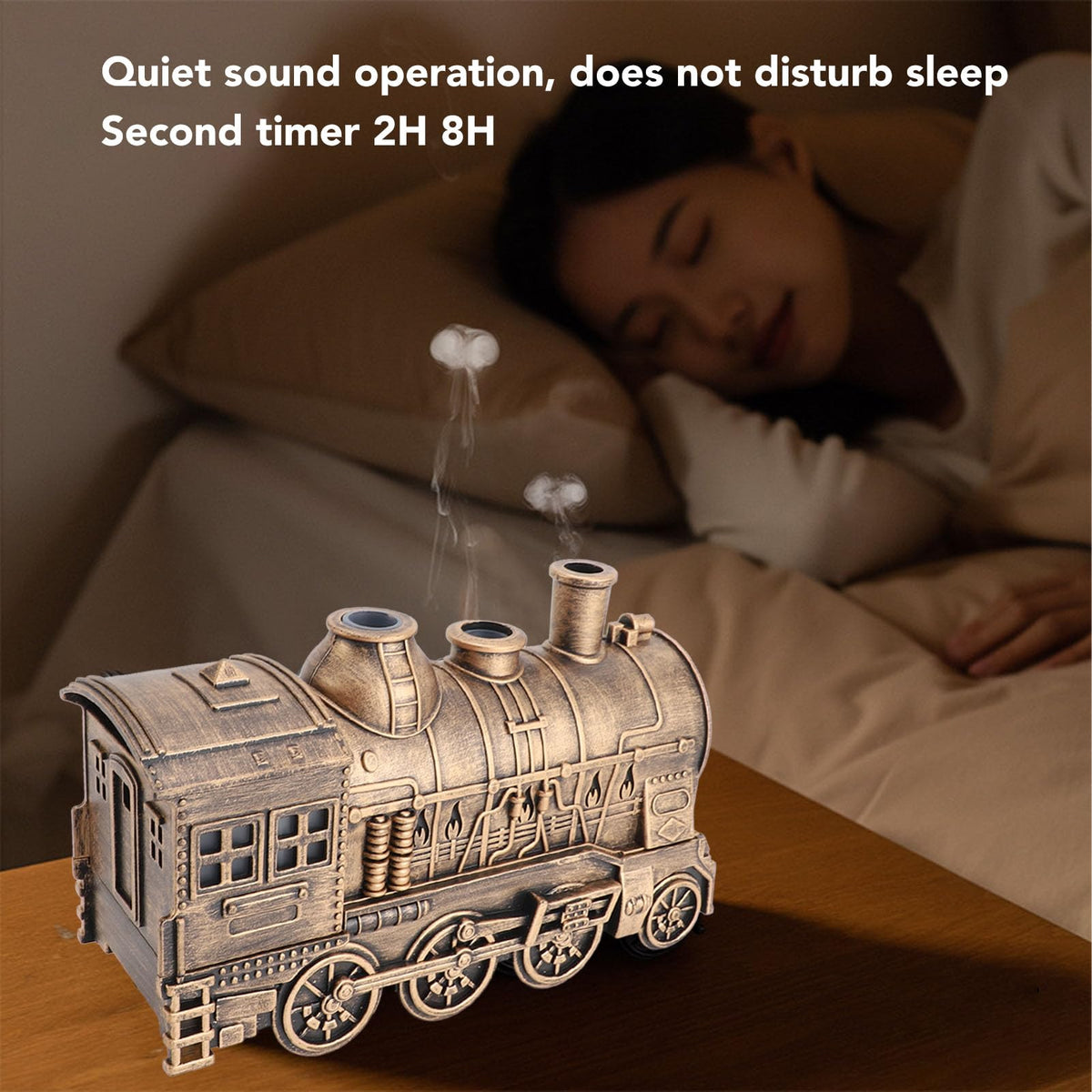 Train Shape Cool Mist Humidifier Dual Outlets for Bedroom - Zunate Official Imagery - 6