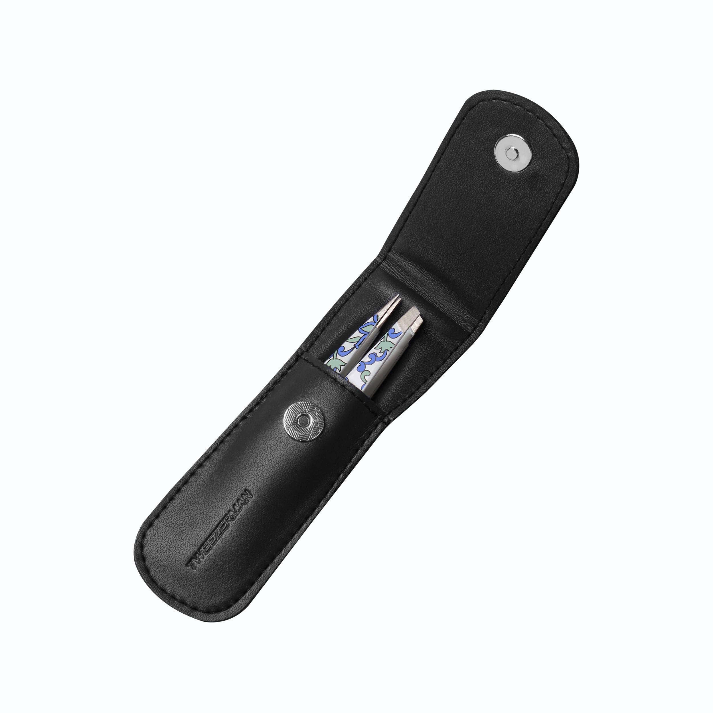 Tweezerman Petite Tweeze Set for Eyebrows with Travel Case Paisley