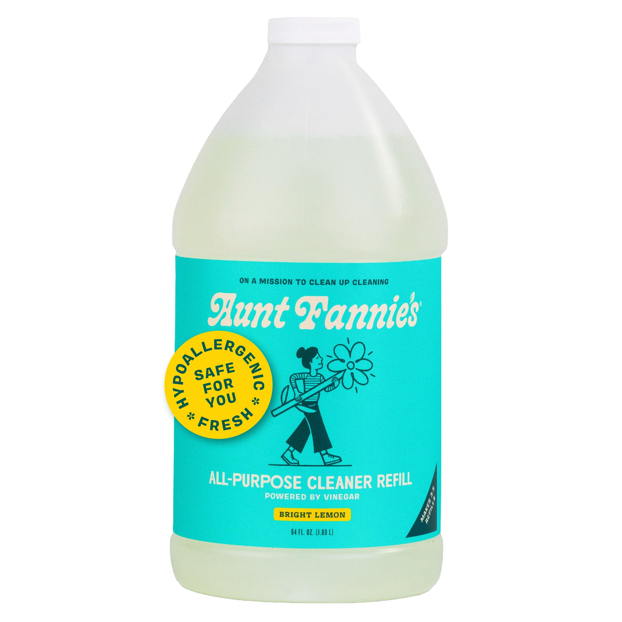 Aunt Fannie's All Purpose Vinegar Cleaner Spray, Lemon, Refill - Product Imagery