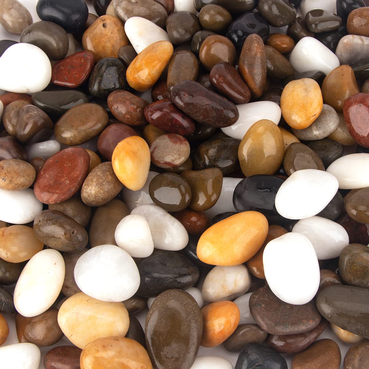 CFKJ [18 Pounds] Aquarium Gravel River Rock, Natural Polished Decorative Gravel,Garden Outdoor Ornamental River Pebbles 