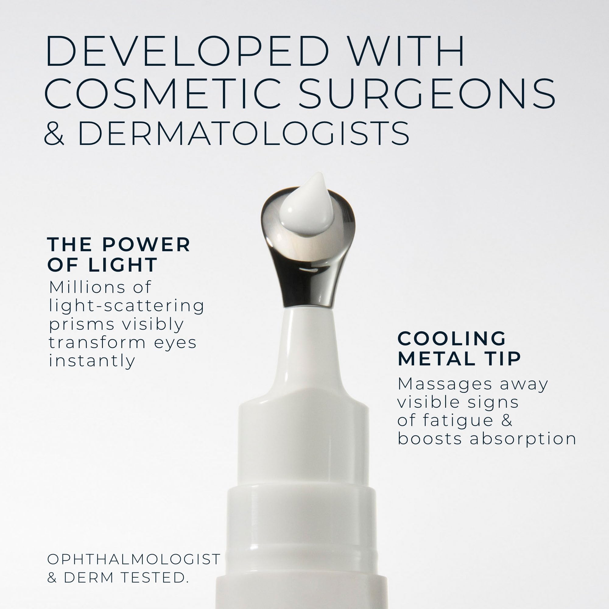 RoC Derm Correxion Retinol Eye Repair Cream for dark circles and puffiness, in a jar with applicator tip.