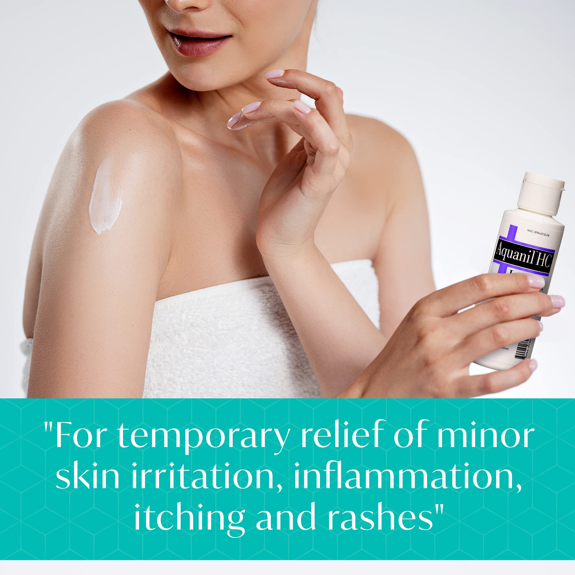 Aquanil HC Lotion, Calming Body Lotion, Anti-Itch Formula, Ideal for all Skin Types - Without Artificial Fragrance