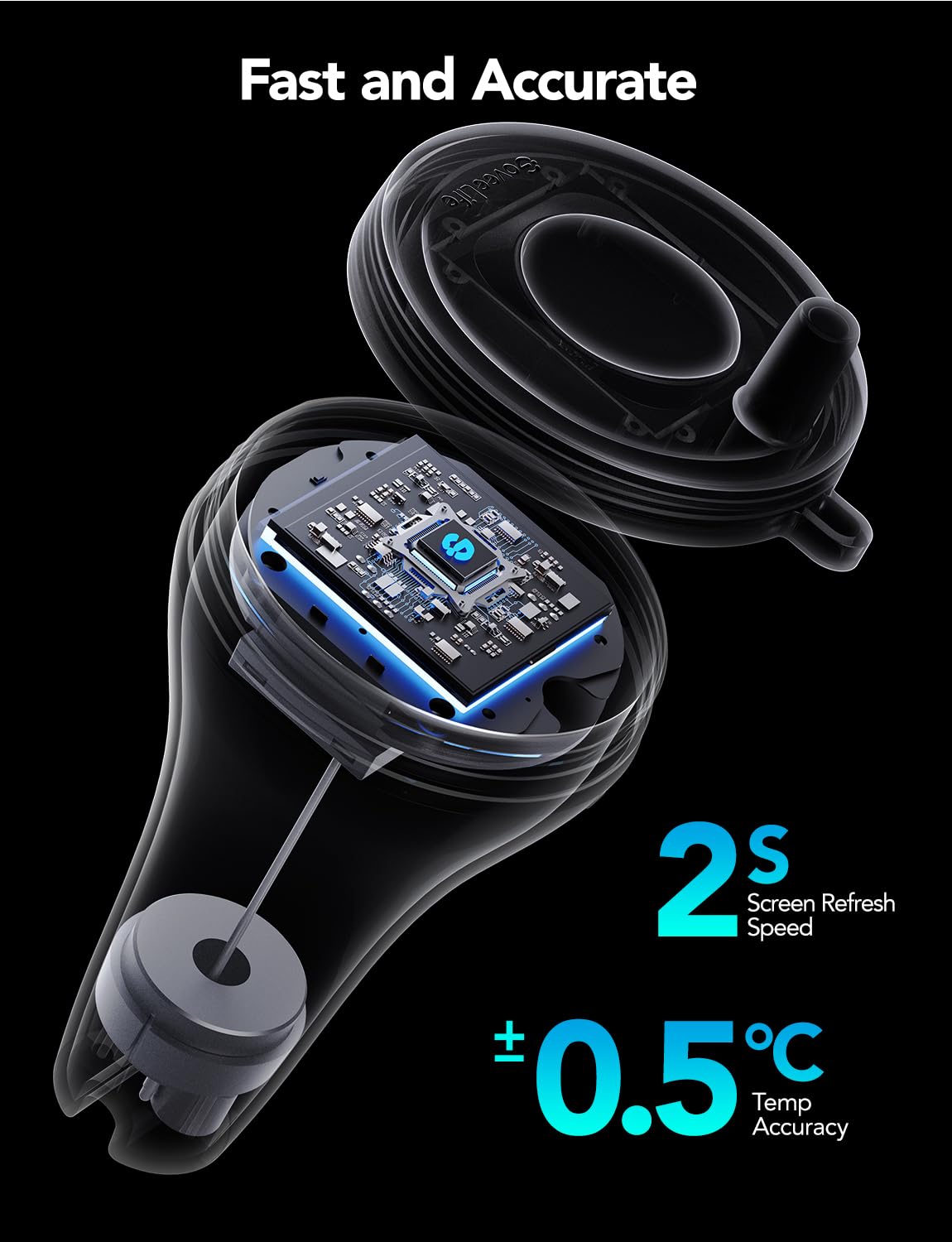 GoveeLife WiFi Pool Thermometer P1 Wireless, Water Thermometer, 2 Set – packaging and label