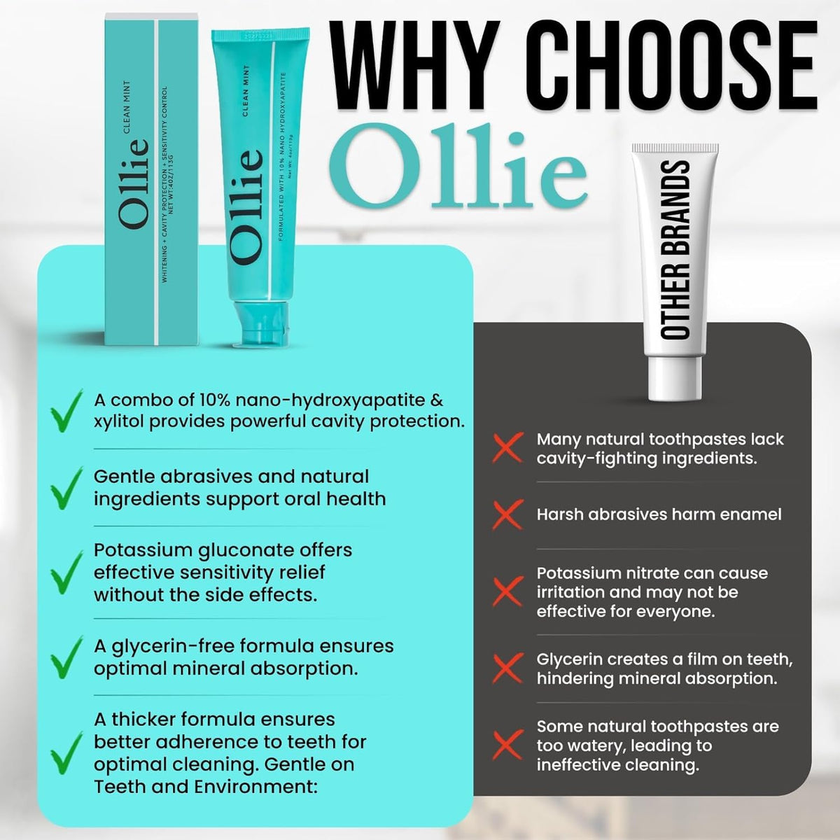 Ollie Fluoride Free 10 Nano Hydroxyapatite Toothpaste Clean - Ollie Official Imagery - 7