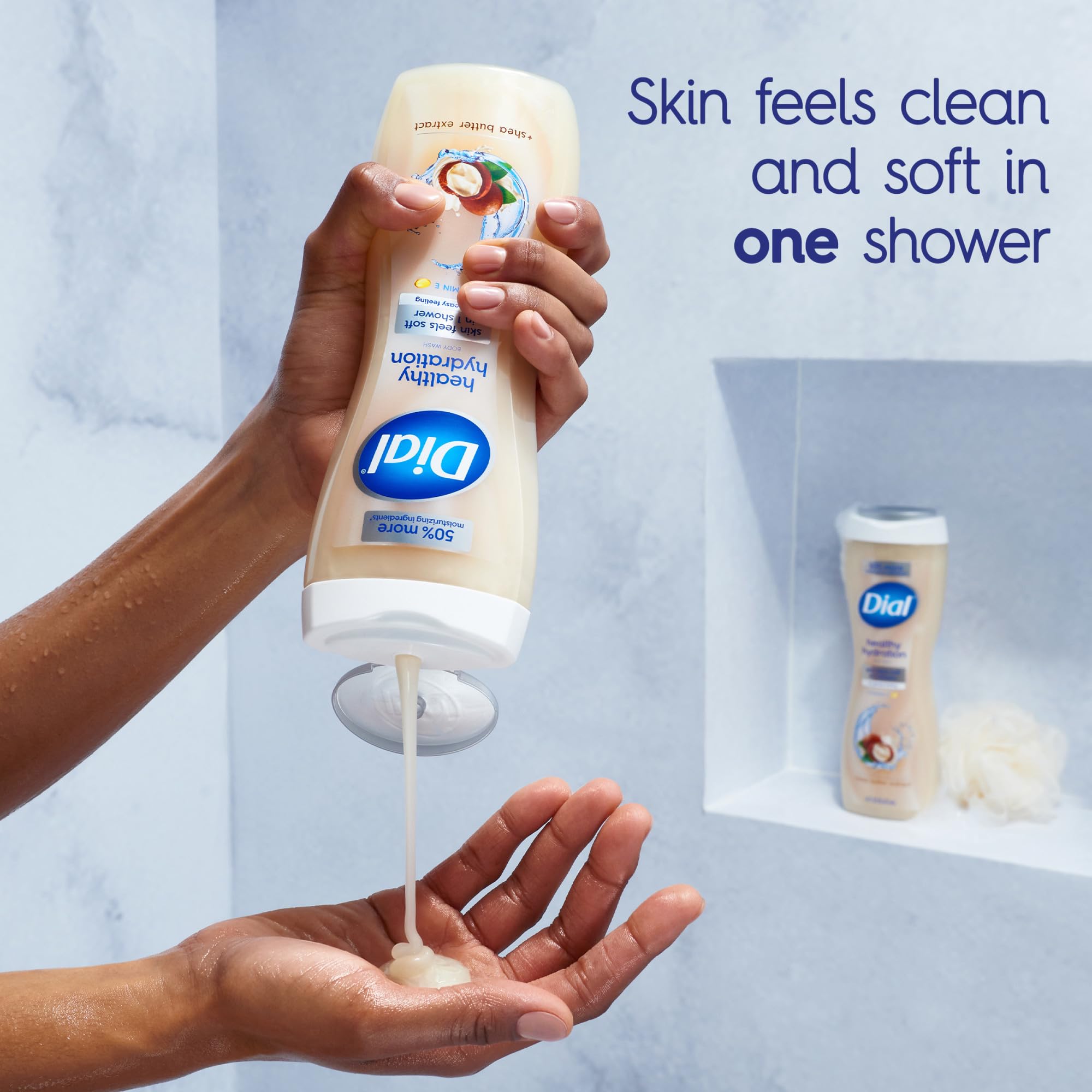 Dial Healthy Hydration Body Wash Shea Butter 4-Pack