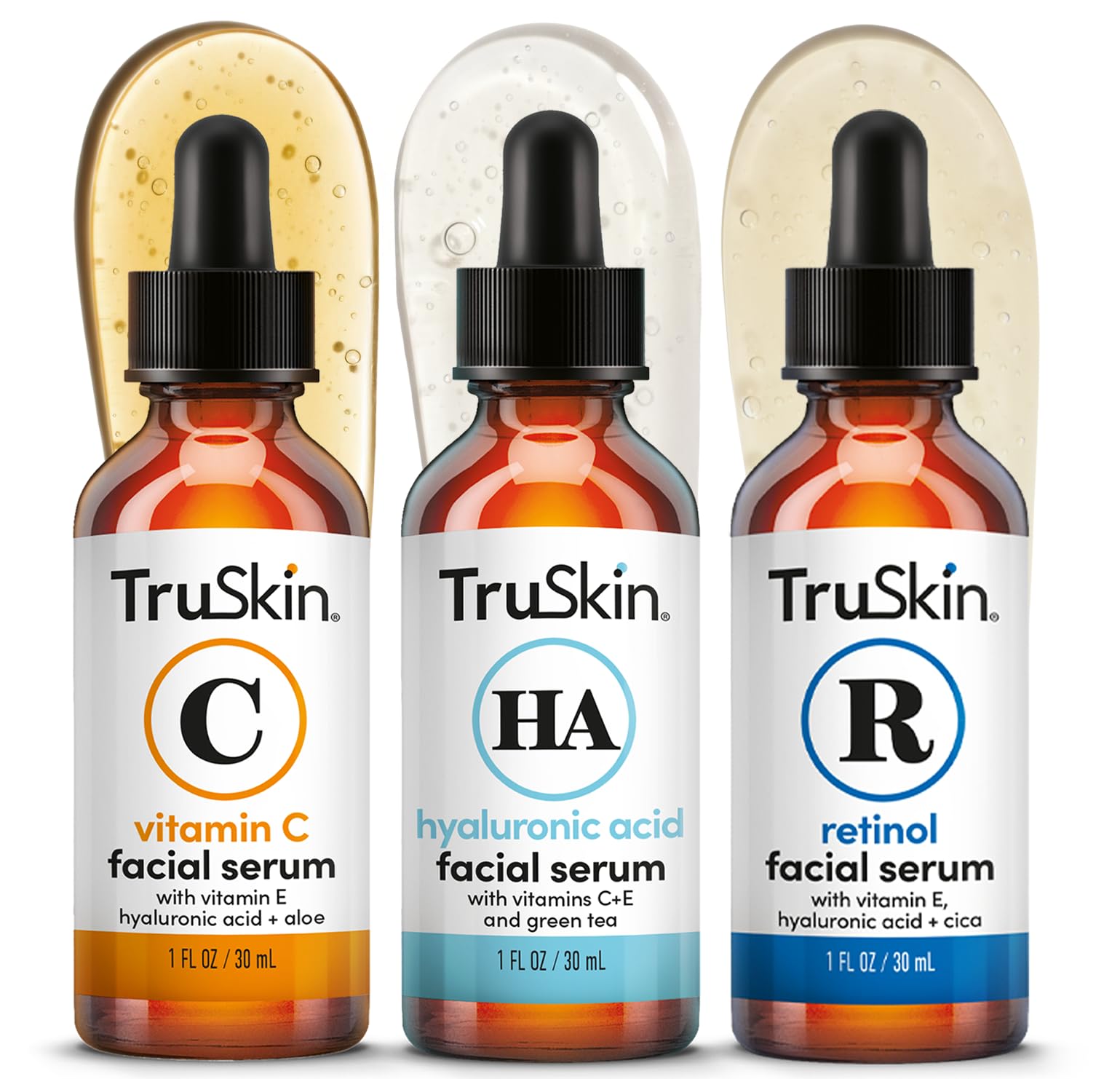TruSkin Serum Trio with Vitamin C, Retinol & Hyaluronic Acid, 1 - Product Imagery