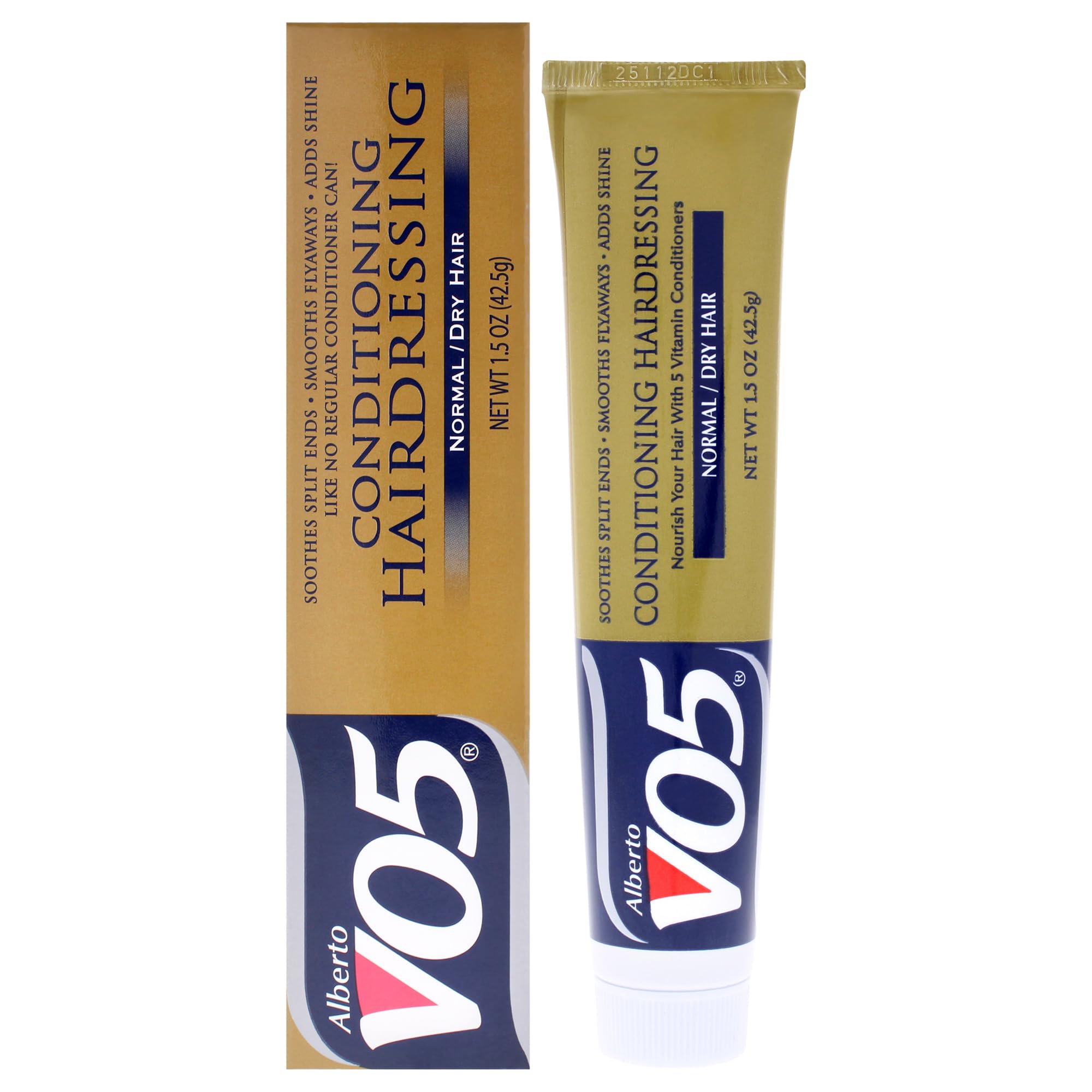 VO5 Alberto conditioning hairdressing conditioner in 1.5 oz size, shown in a pack of six bottles for nourishing hair care.