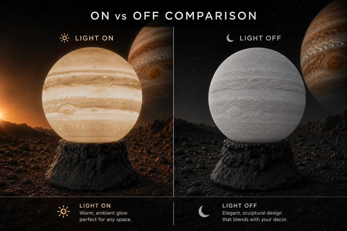 Jupiter Planet Lamp Realistic LED Night Light Space Decor - MOMO3D Official Imagery - 5