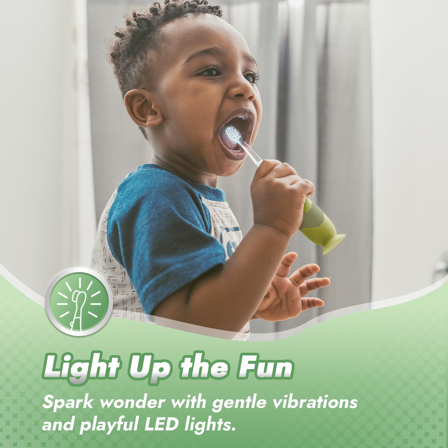 Papablic Max Toddler Sonic Electric Toothbrush Dino LED