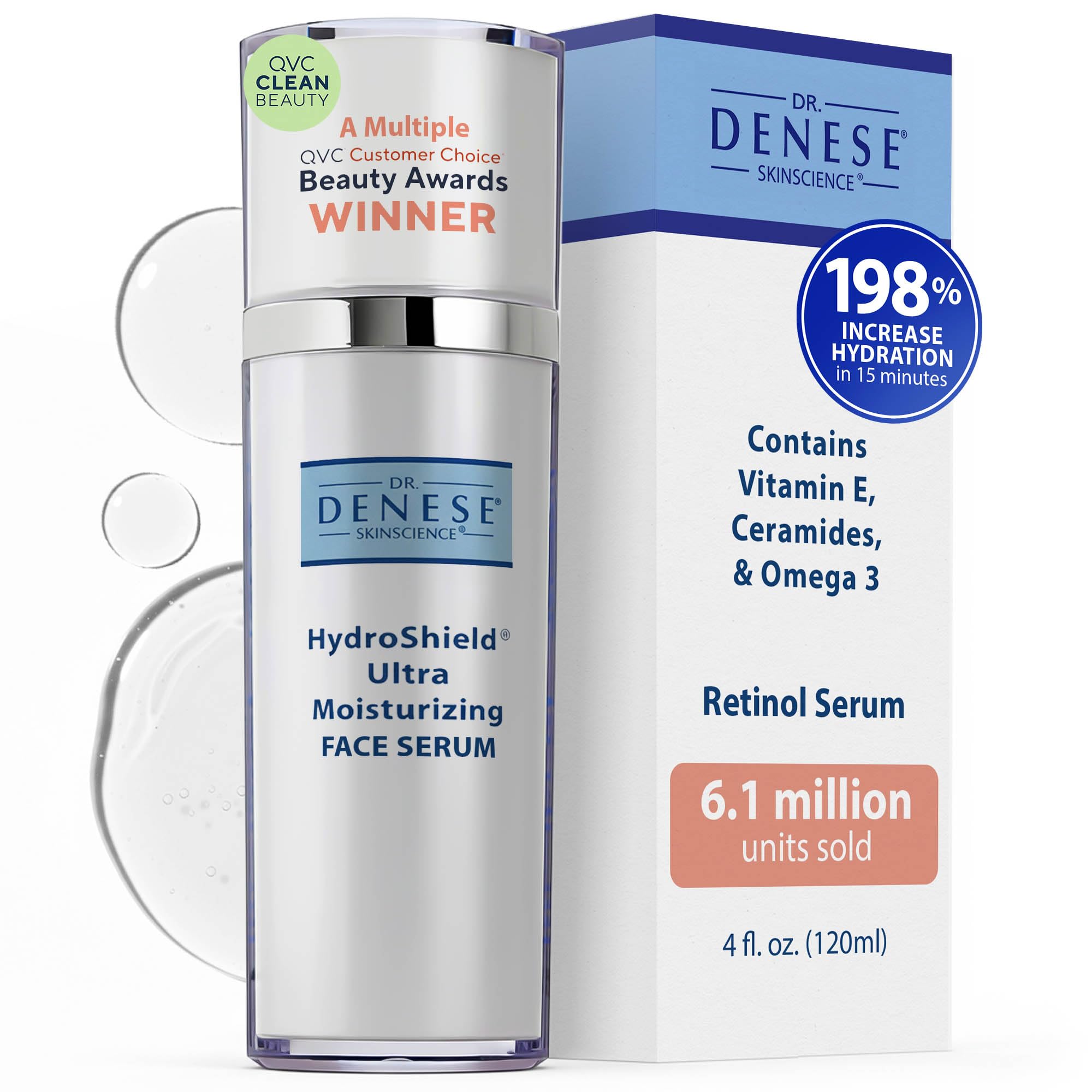Dr. Denese SkinScience HydroShield Retinol Serum for Face 4 oz - Product Imagery