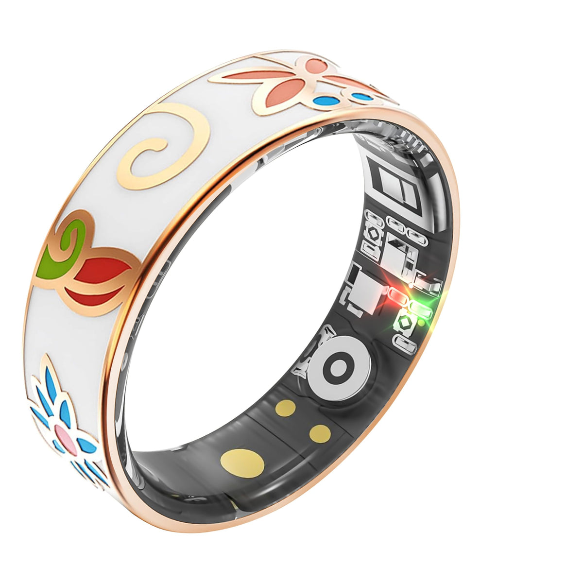 Fuomuto Smart Ring | No Subscription Health Tracker Enamel Color Size7 – product photo (Rings)